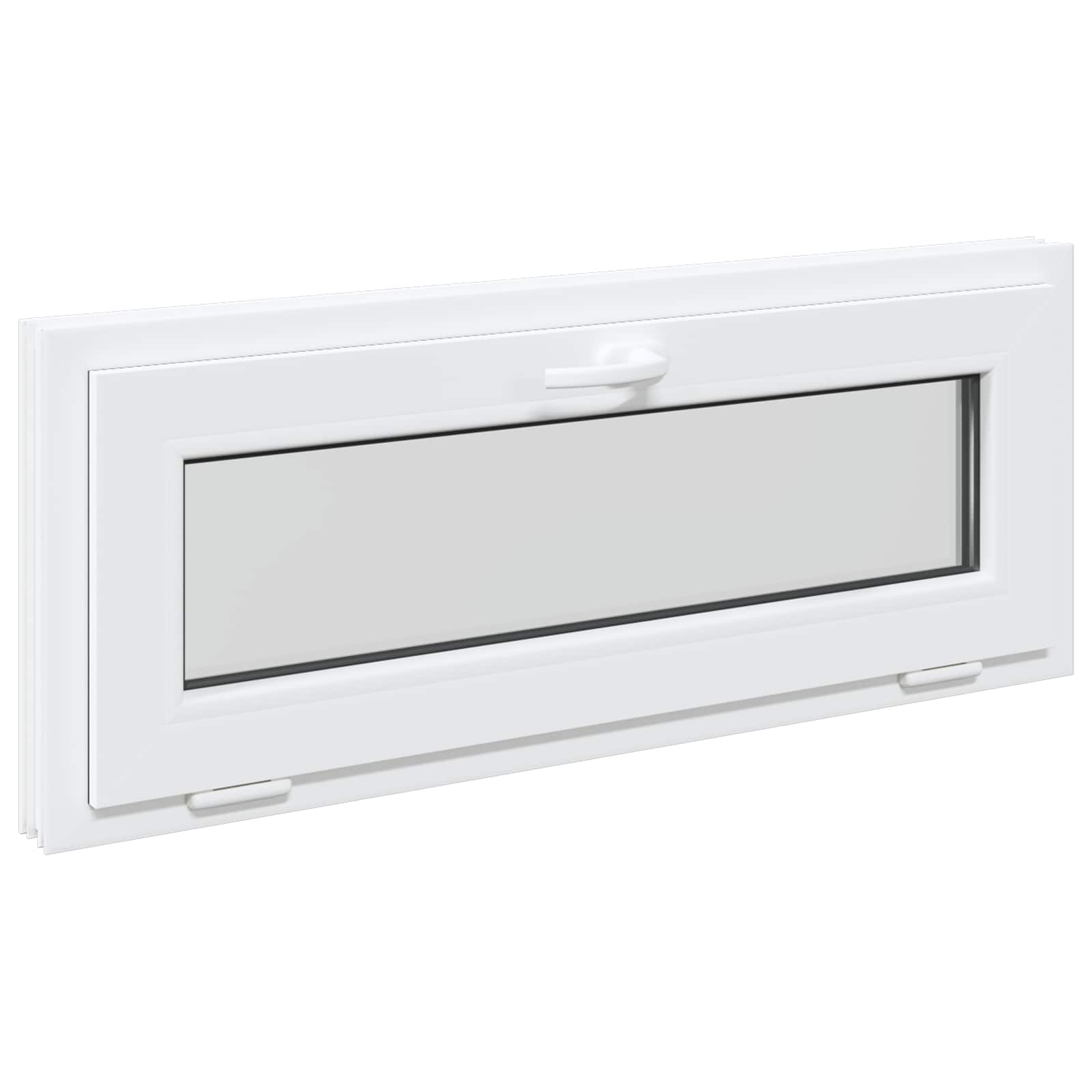 Prozor za podrum RISOR 100 x 40 cm PVC i staklo Bijela