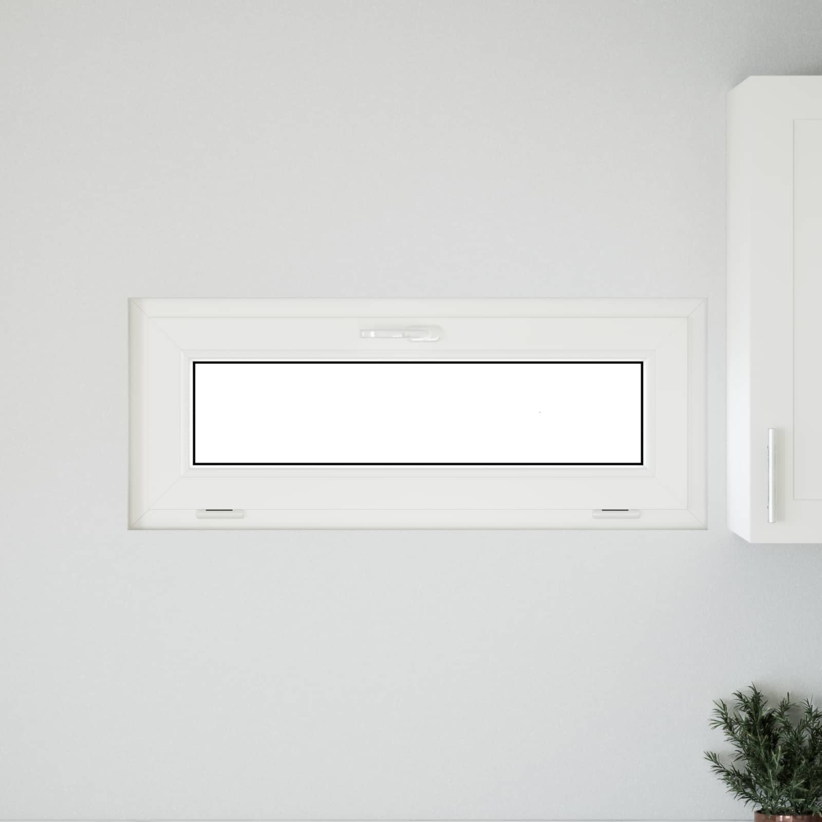 Prozor za podrum RISOR 110 x 40 cm PVC i staklo Bijela