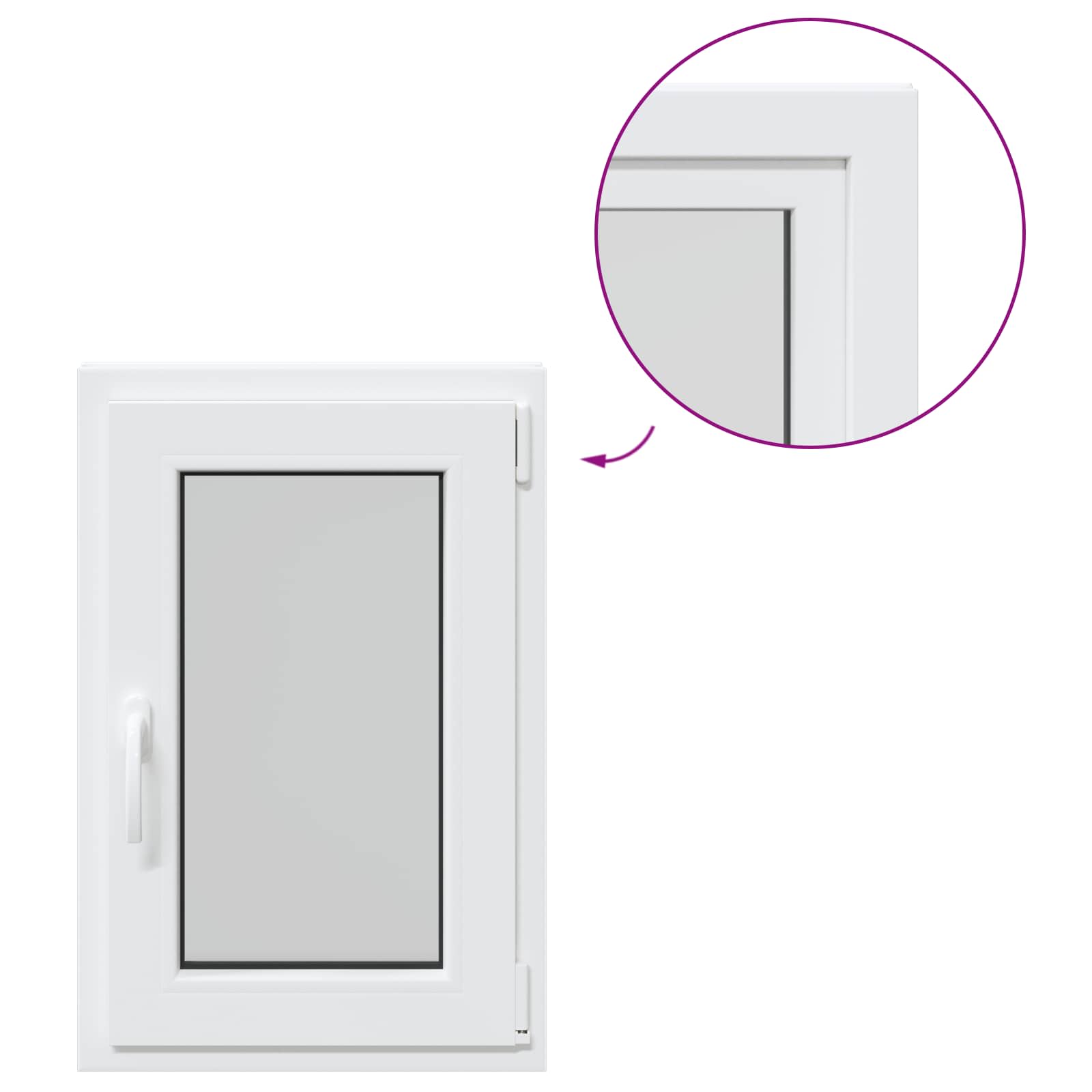 Prozor za podrum RISOR 50 x 75 cm PVC i staklo Bijela