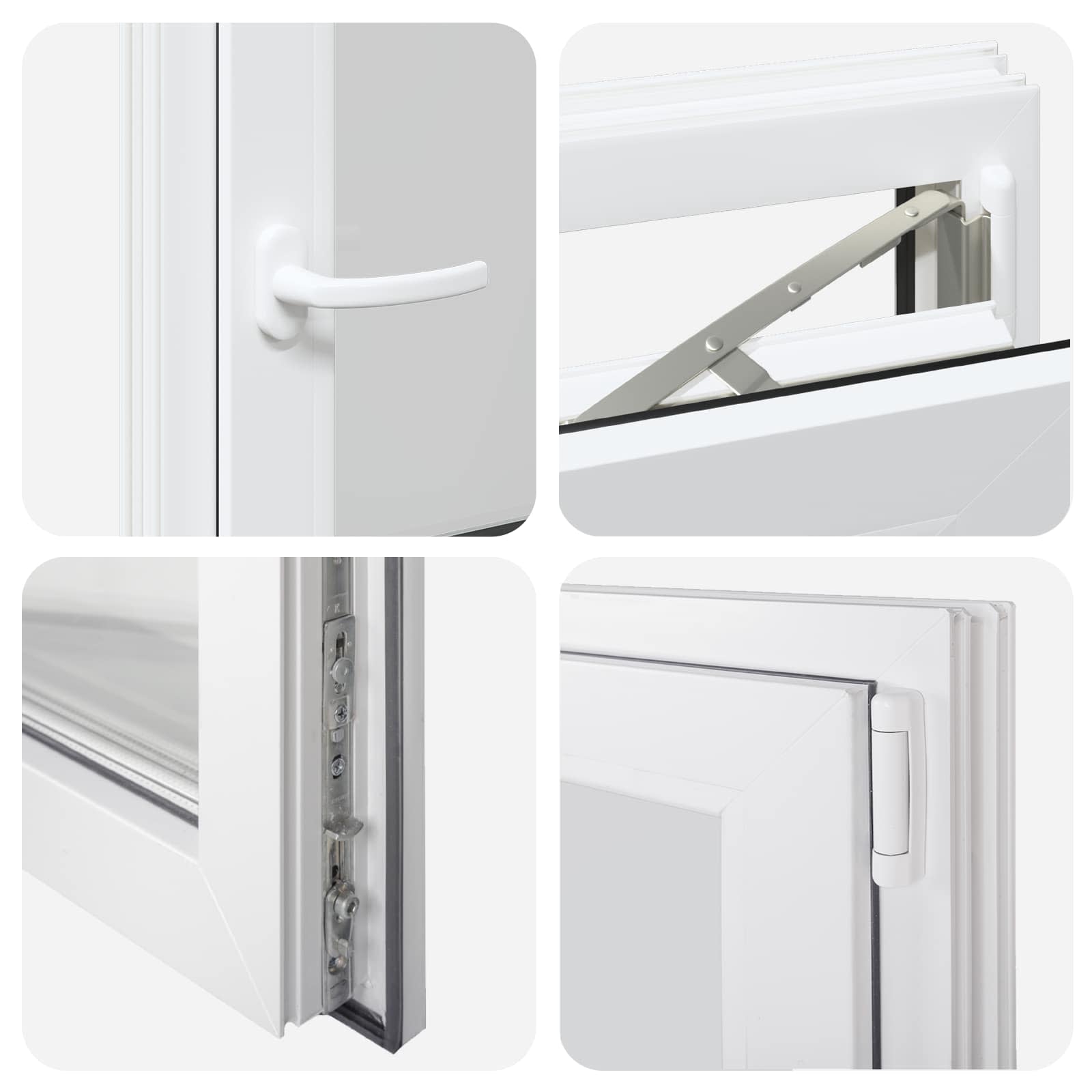 Prozor za podrum RISOR 60 x 80 cm PVC i staklo Bijela