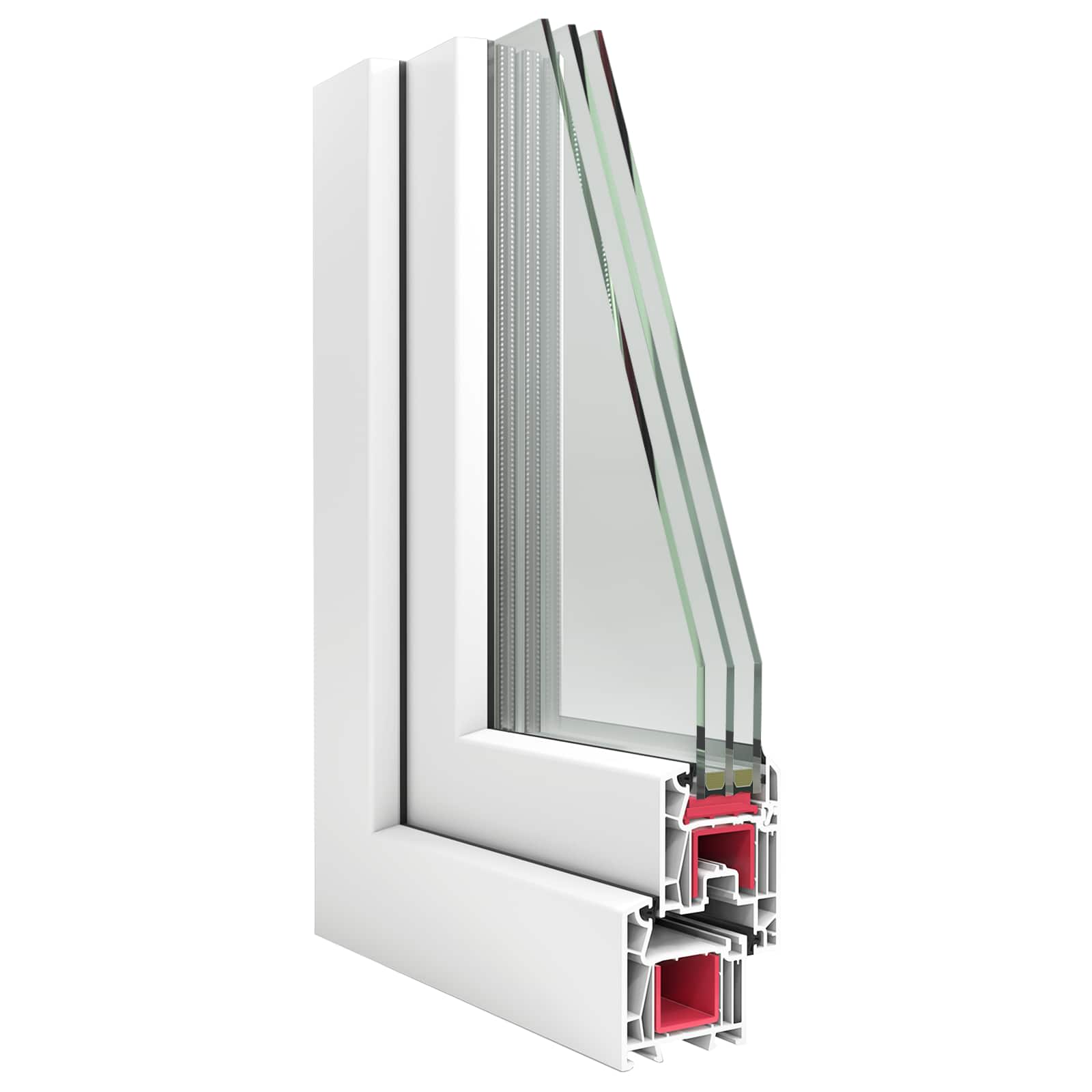 Prozor za podrum RISOR 60 x 80 cm PVC i staklo Bijela