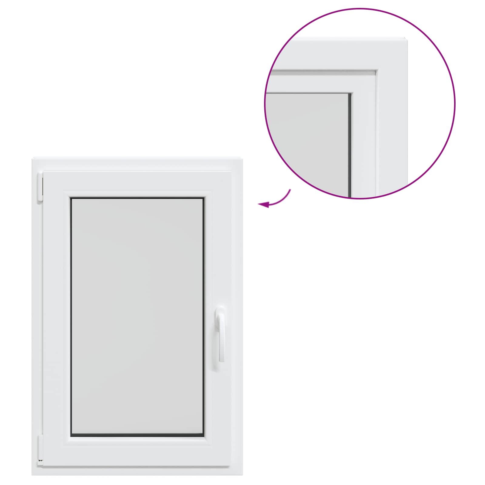 Prozor za podrum RISOR 60 x 90 cm PVC i staklo Bijela