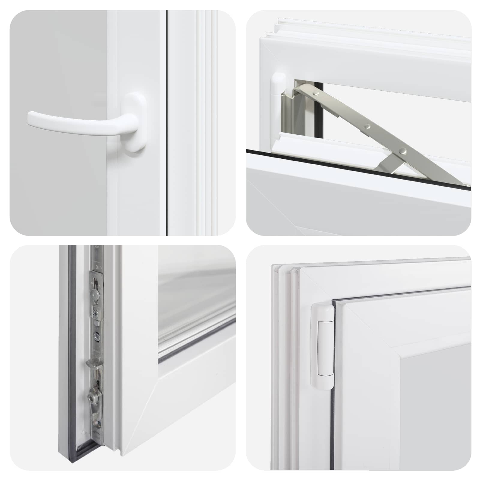 Prozor za podrum RISOR 60 x 100 cm PVC i staklo Bijela