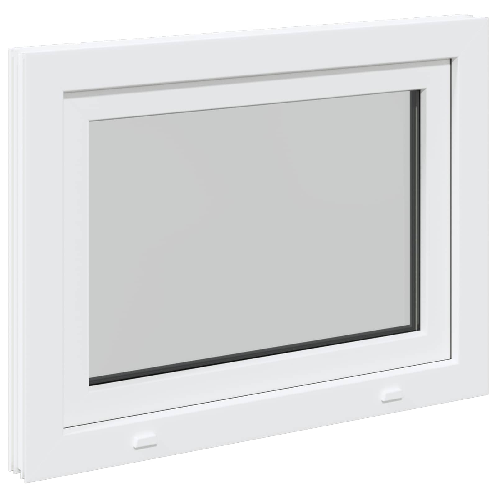 Prozor za podrum RISOR 80 x 50 cm PVC i staklo Bijela