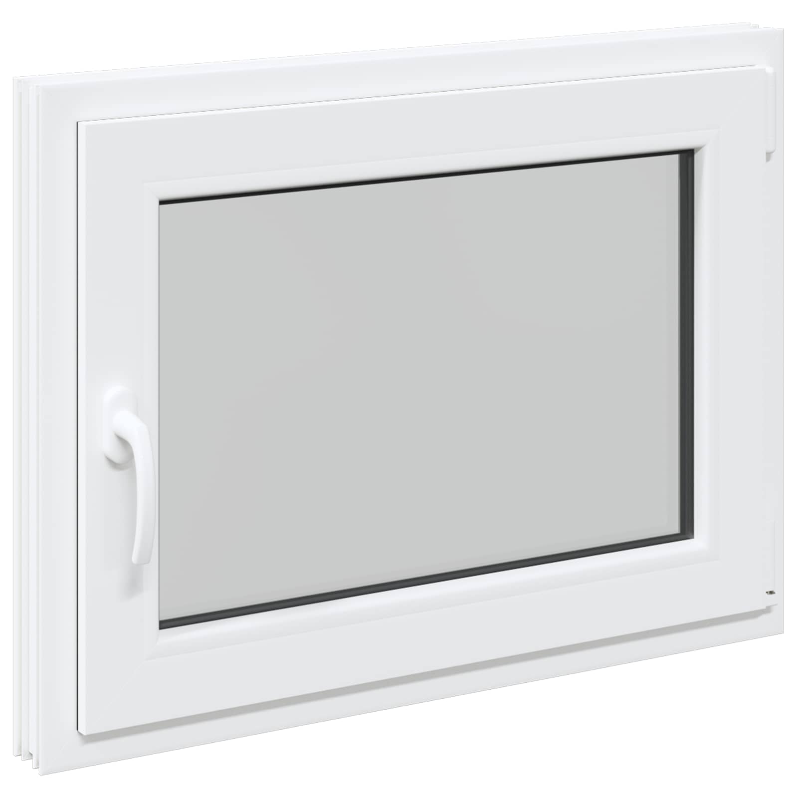 Prozor za podrum RISOR 80 x 60 cm PVC i staklo Bijela