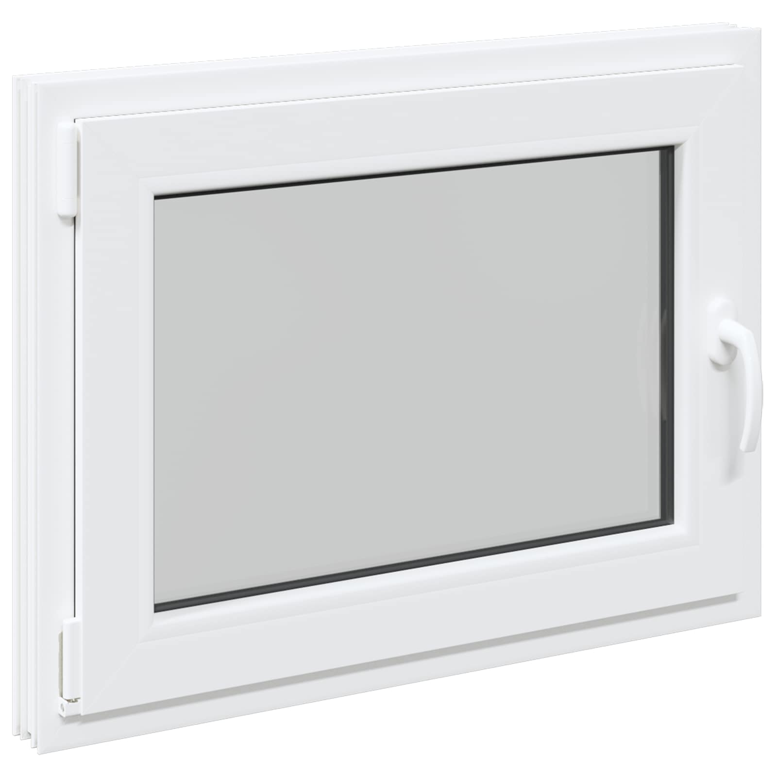 Prozor za podrum RISOR 80 x 60 cm PVC i staklo Bijela