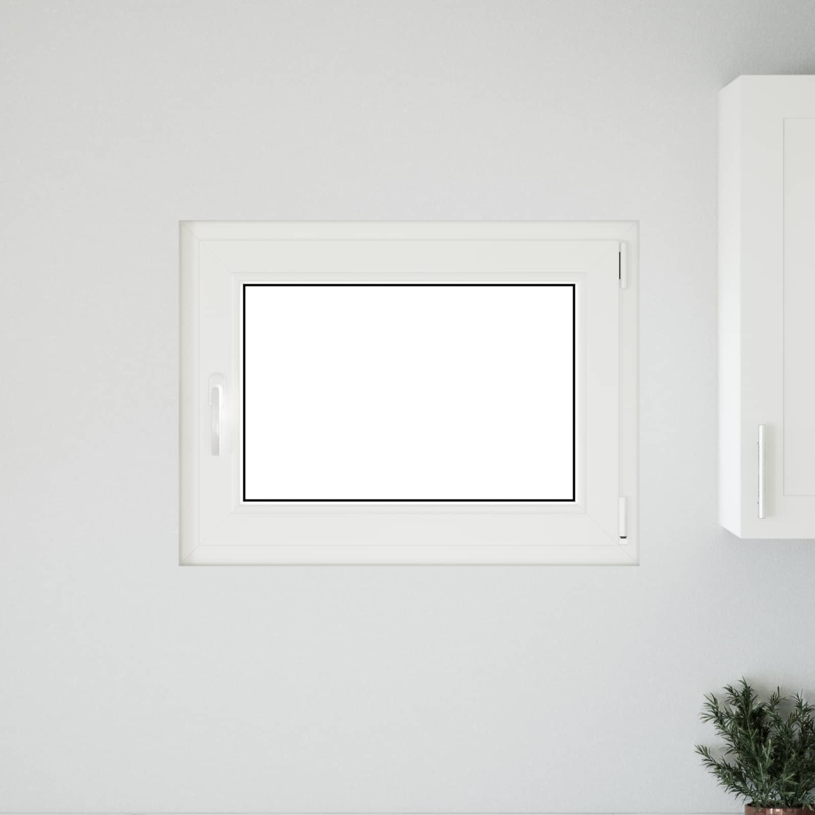 Prozor za podrum RISOR 80 x 70 cm PVC i staklo Bijela
