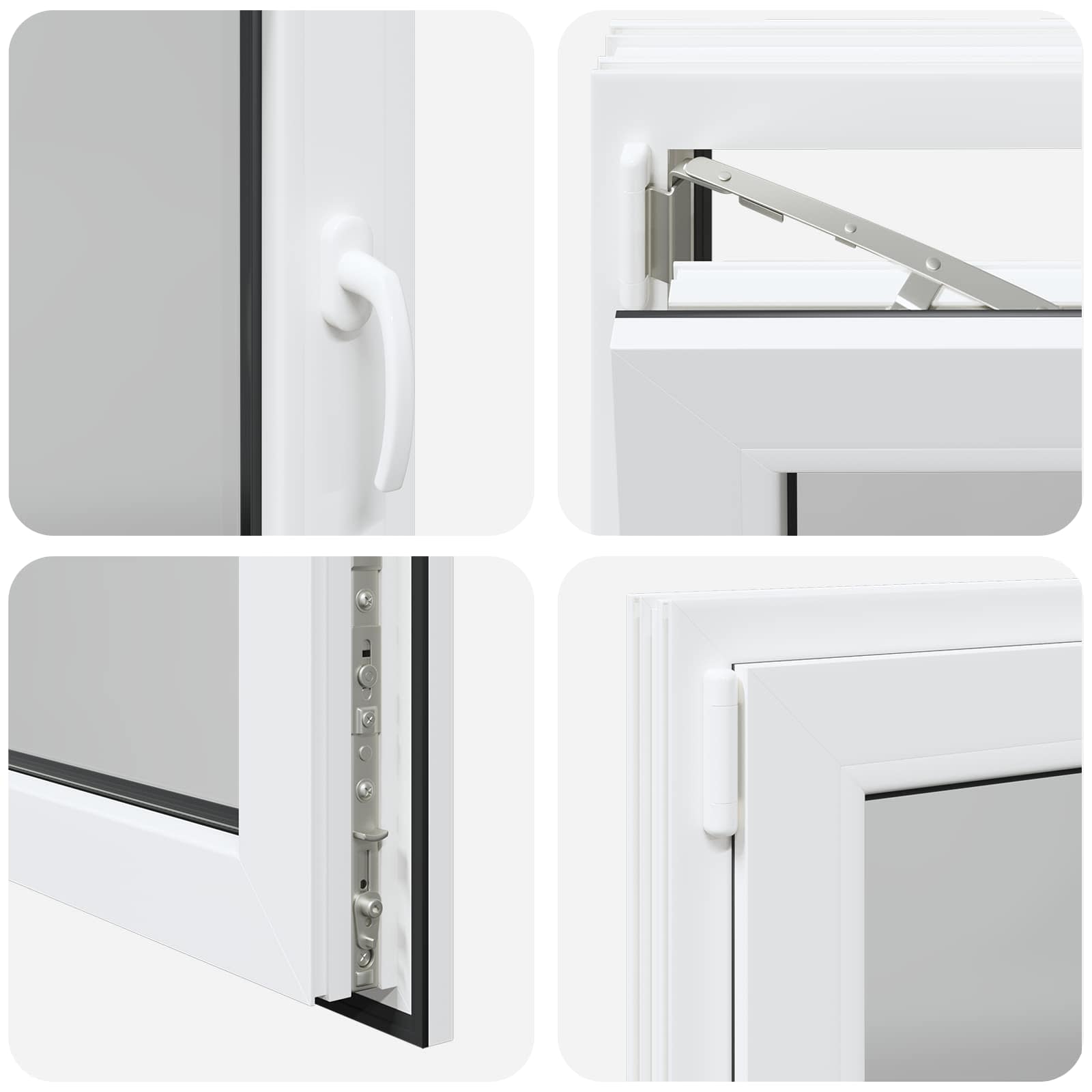 Prozor za podrum RISOR 90 x 60 cm PVC i staklo Bijela