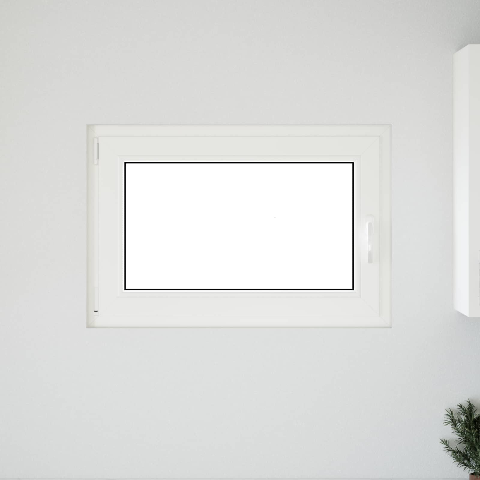 Prozor za podrum RISOR 100 x 50 cm PVC i staklo Bijela