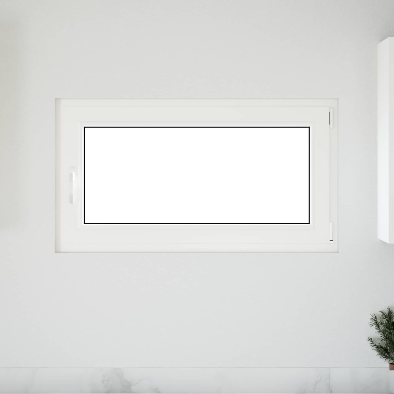 Prozor za podrum RISOR 110 x 50 cm PVC i staklo Bijela