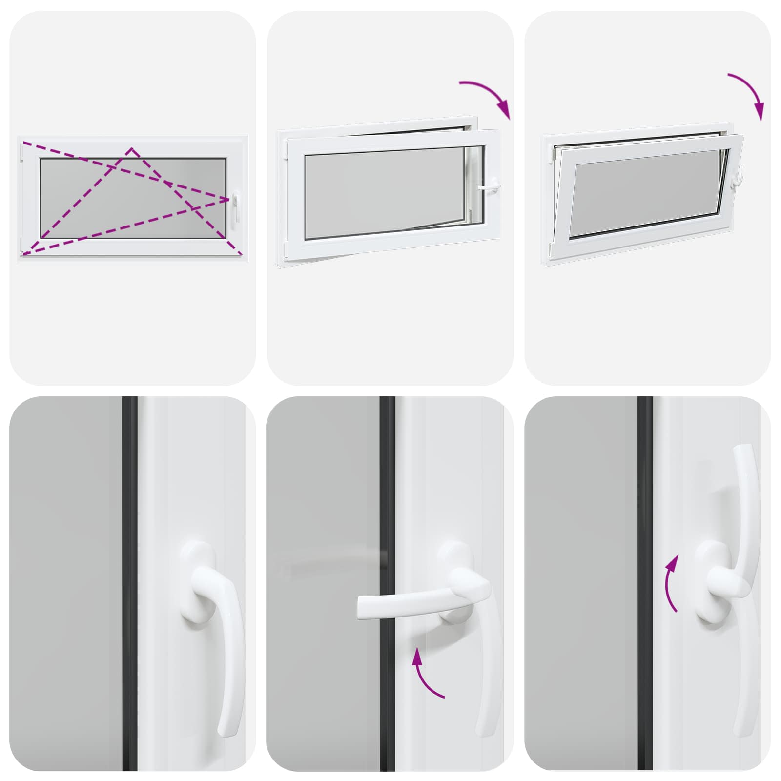 Prozor za podrum RISOR 110 x 50 cm PVC i staklo Bijela