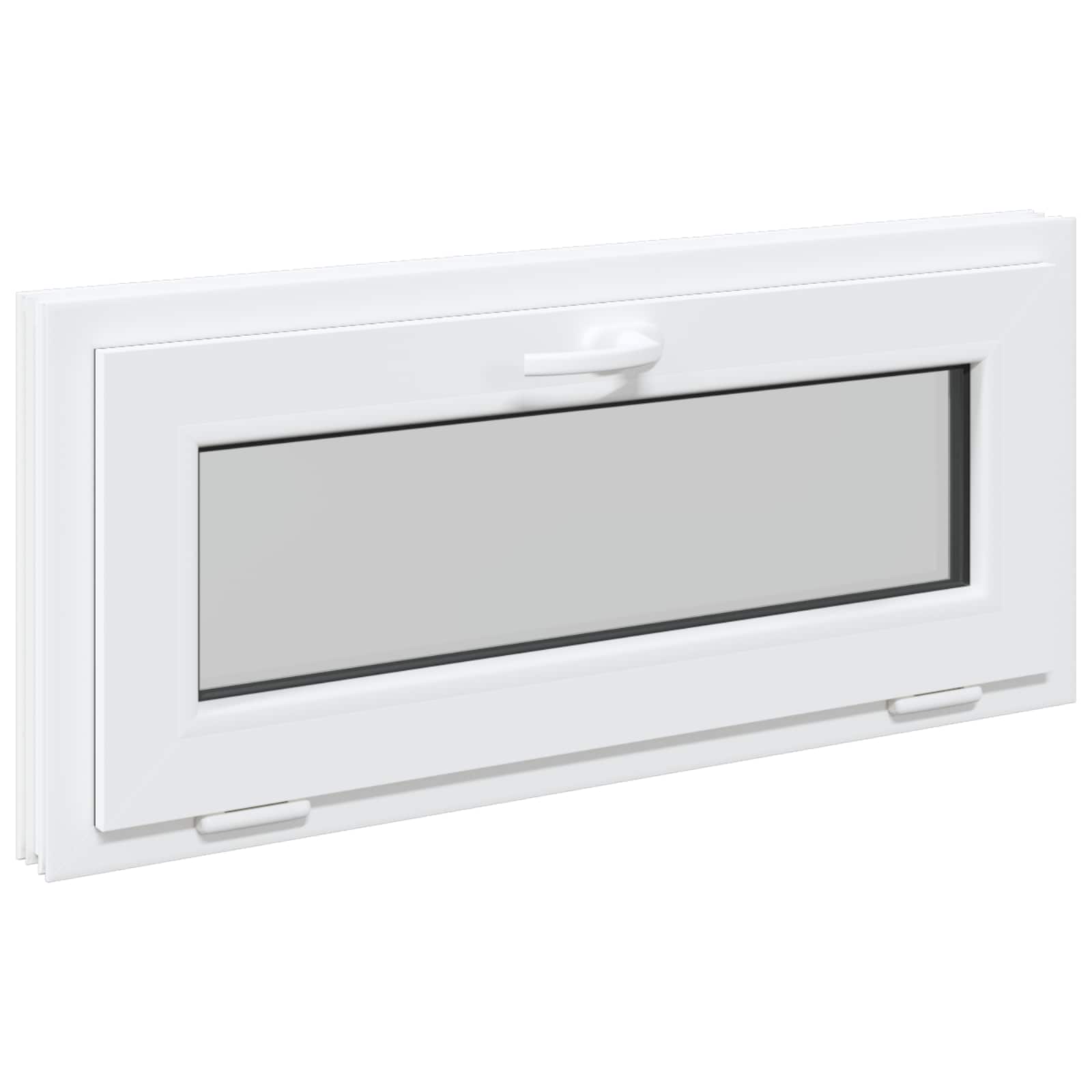 Prozor za podrum RISOR 90 x 40 cm PVC i staklo Bijela