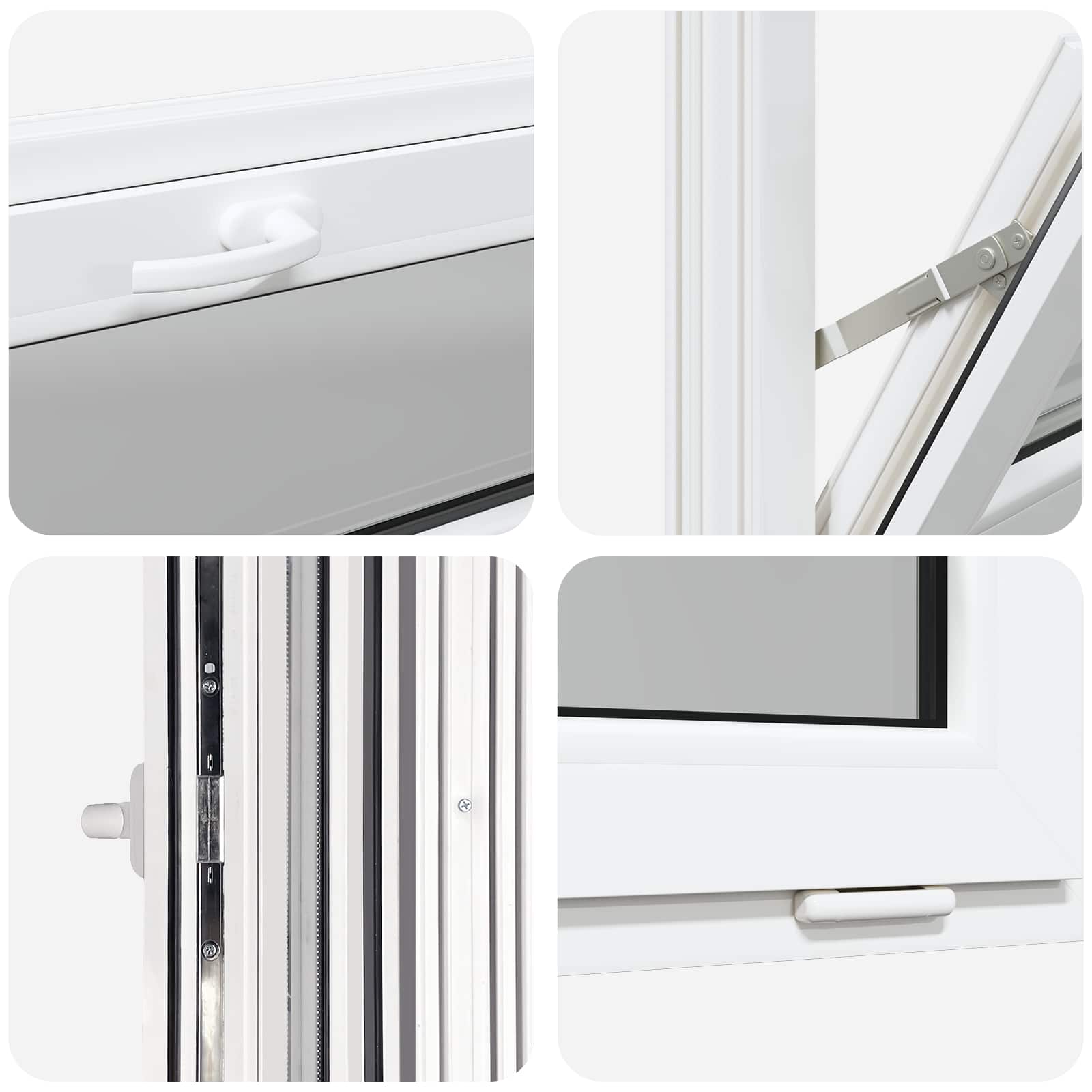 Prozor za podrum RISOR 110 x 40 cm PVC i staklo Bijela