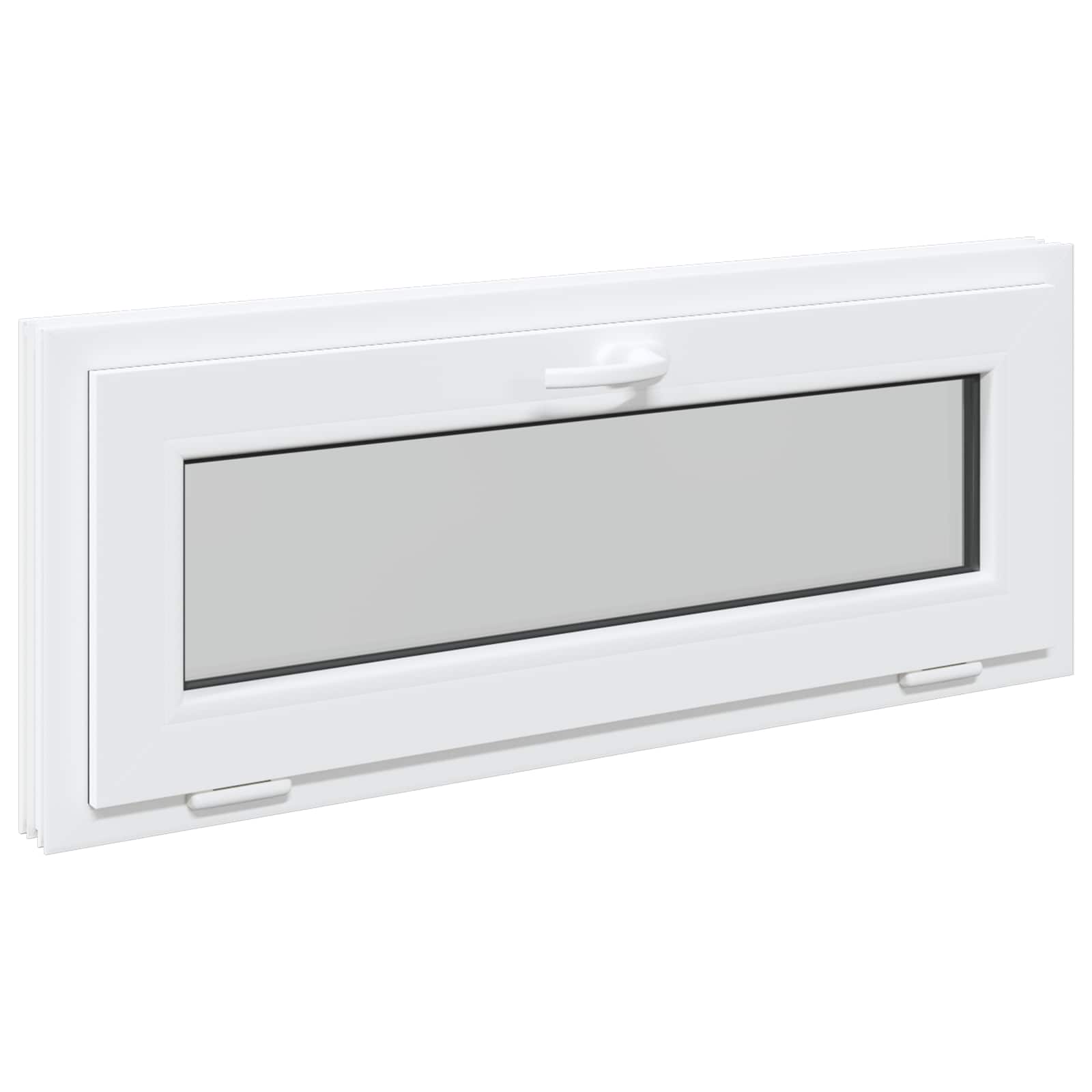 Prozor za podrum RISOR 110 x 40 cm PVC i staklo Bijela