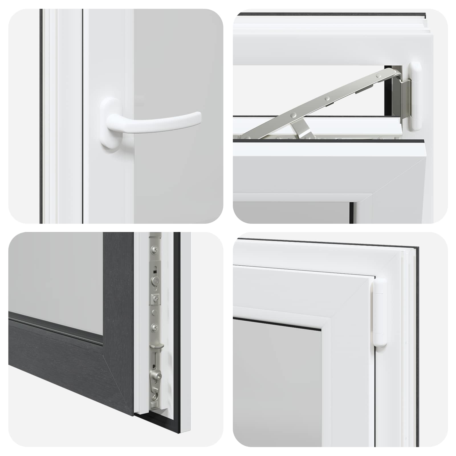 Prozor za podrum RISOR 60 x 90 cm PVC i staklo Antracit