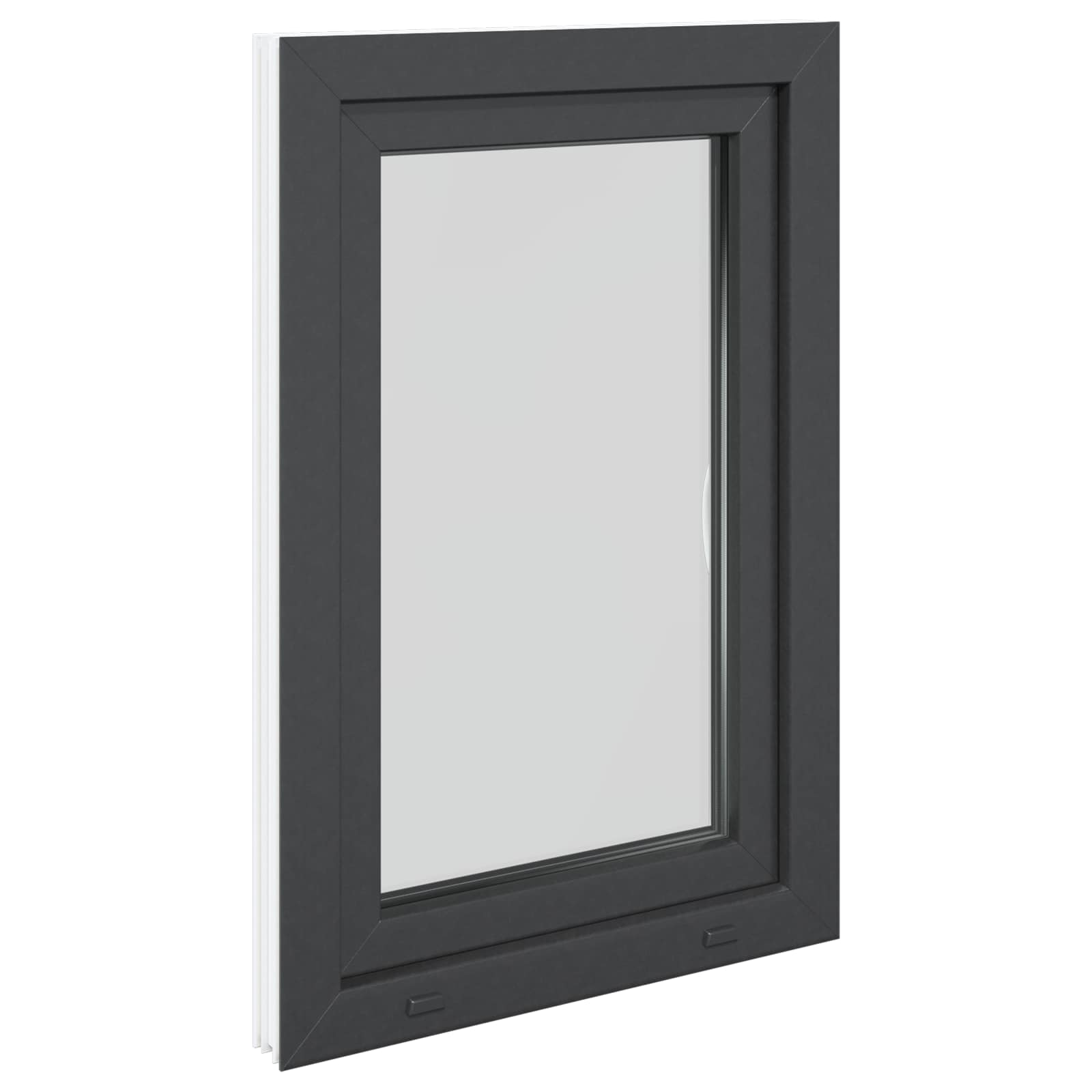 Prozor za podrum RISOR 60 x 90 cm PVC i staklo Antracit