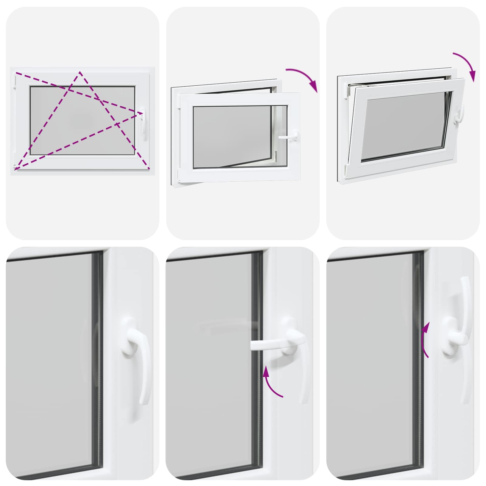 Prozor za podrum RISOR 80 x 50 cm PVC i staklo Antracit