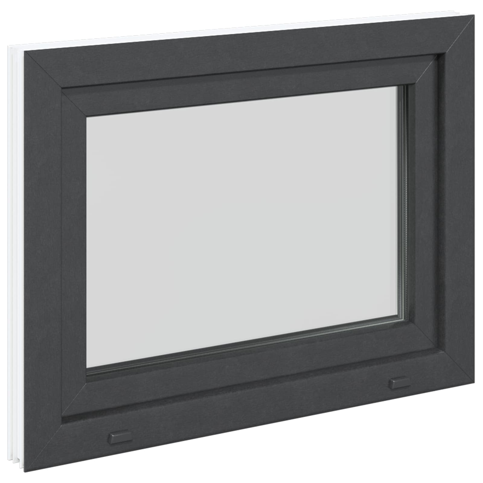 Prozor za podrum RISOR 80 x 60 cm PVC i staklo Antracit