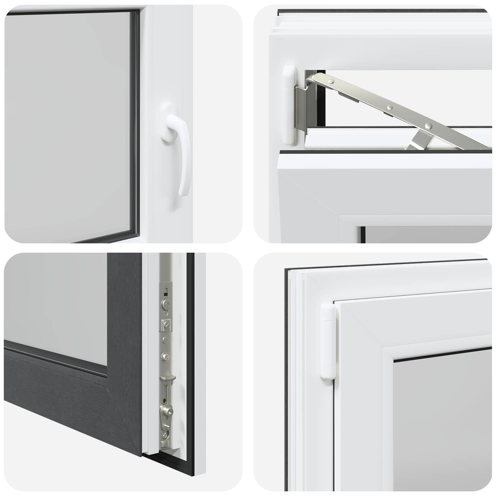 Prozor za podrum RISOR 90 x 60 cm PVC i staklo Antracit
