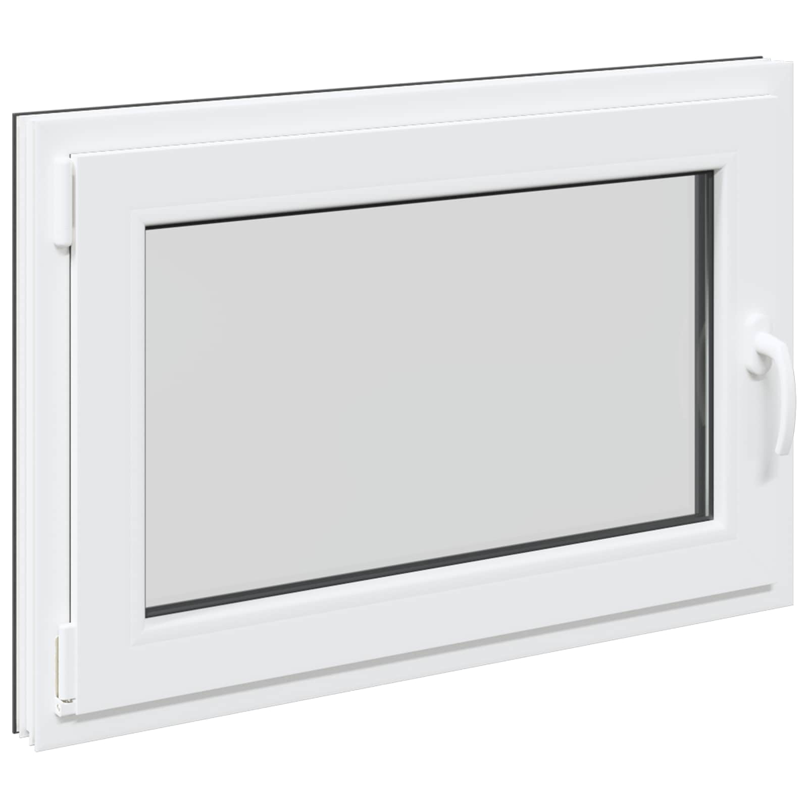 Prozor za podrum RISOR 90 x 70 cm PVC i staklo Antracit