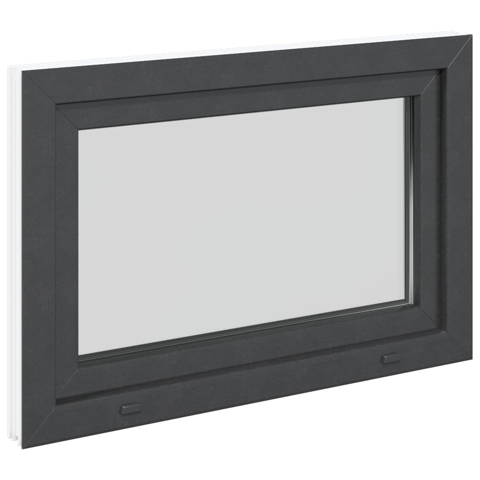 Prozor za podrum RISOR 90 x 70 cm PVC i staklo Antracit