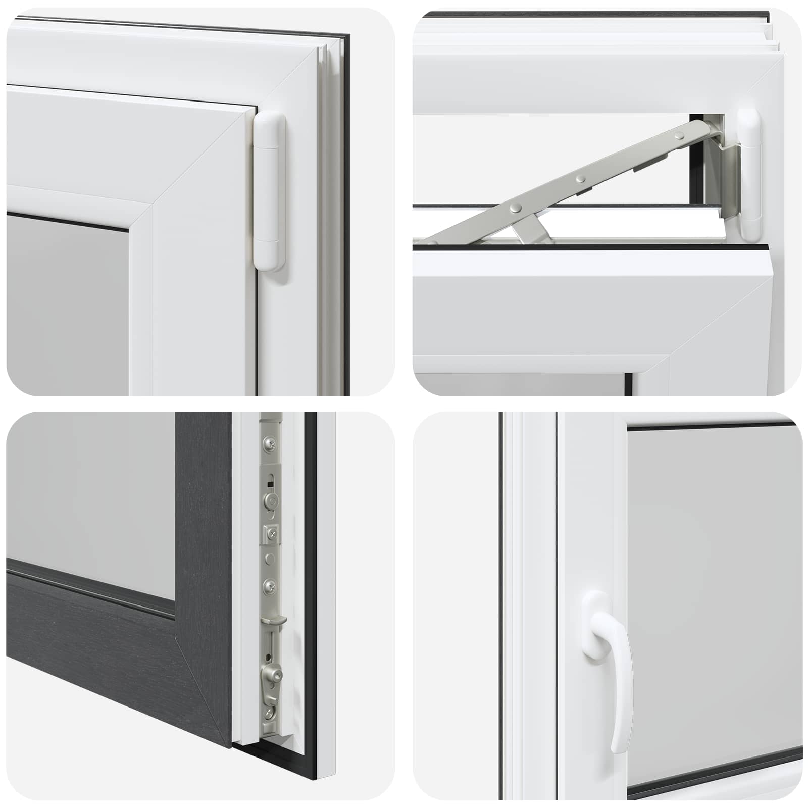 Prozor za podrum RISOR 100 x 60 cm PVC i staklo Antracit