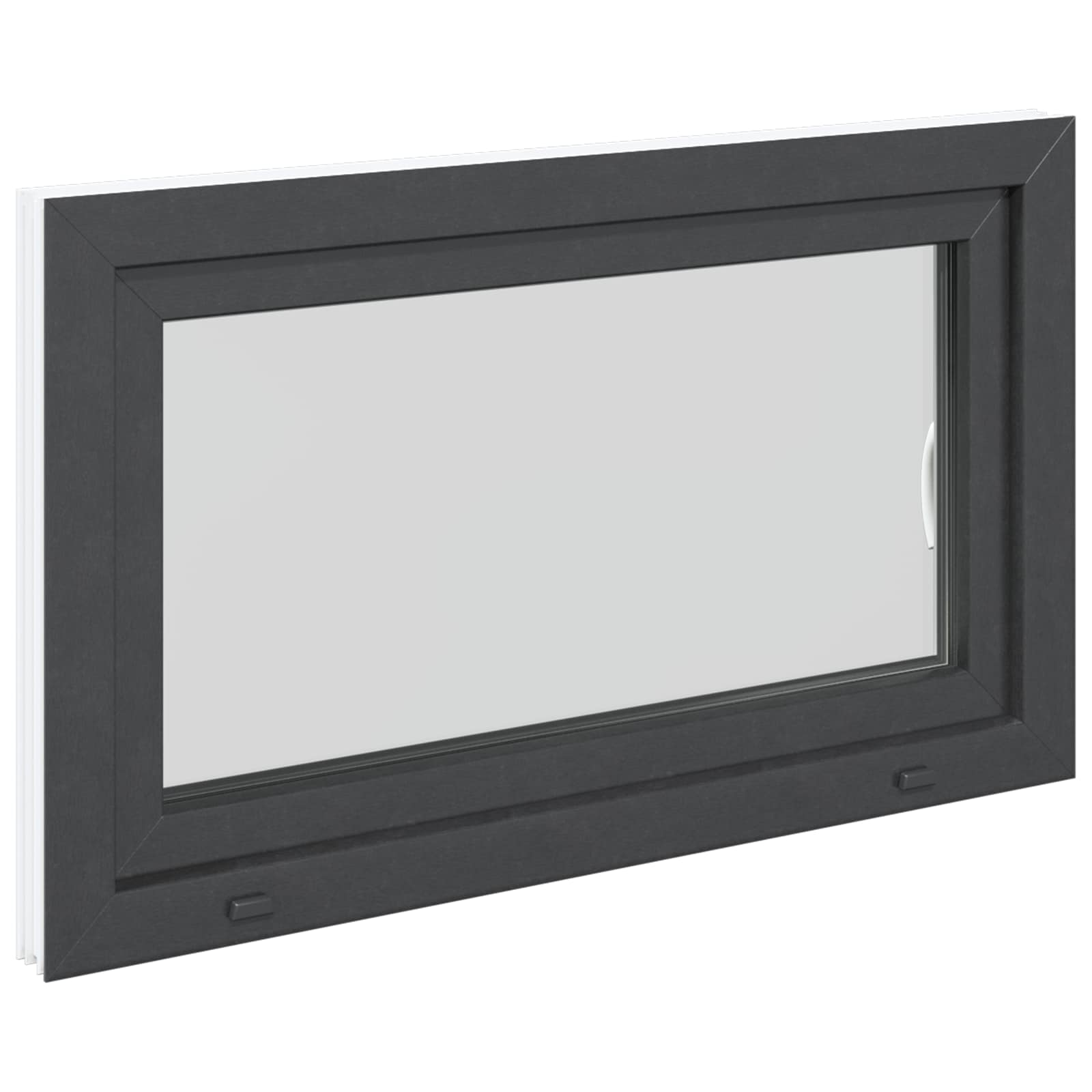 Prozor za podrum RISOR 100 x 60 cm PVC i staklo Antracit