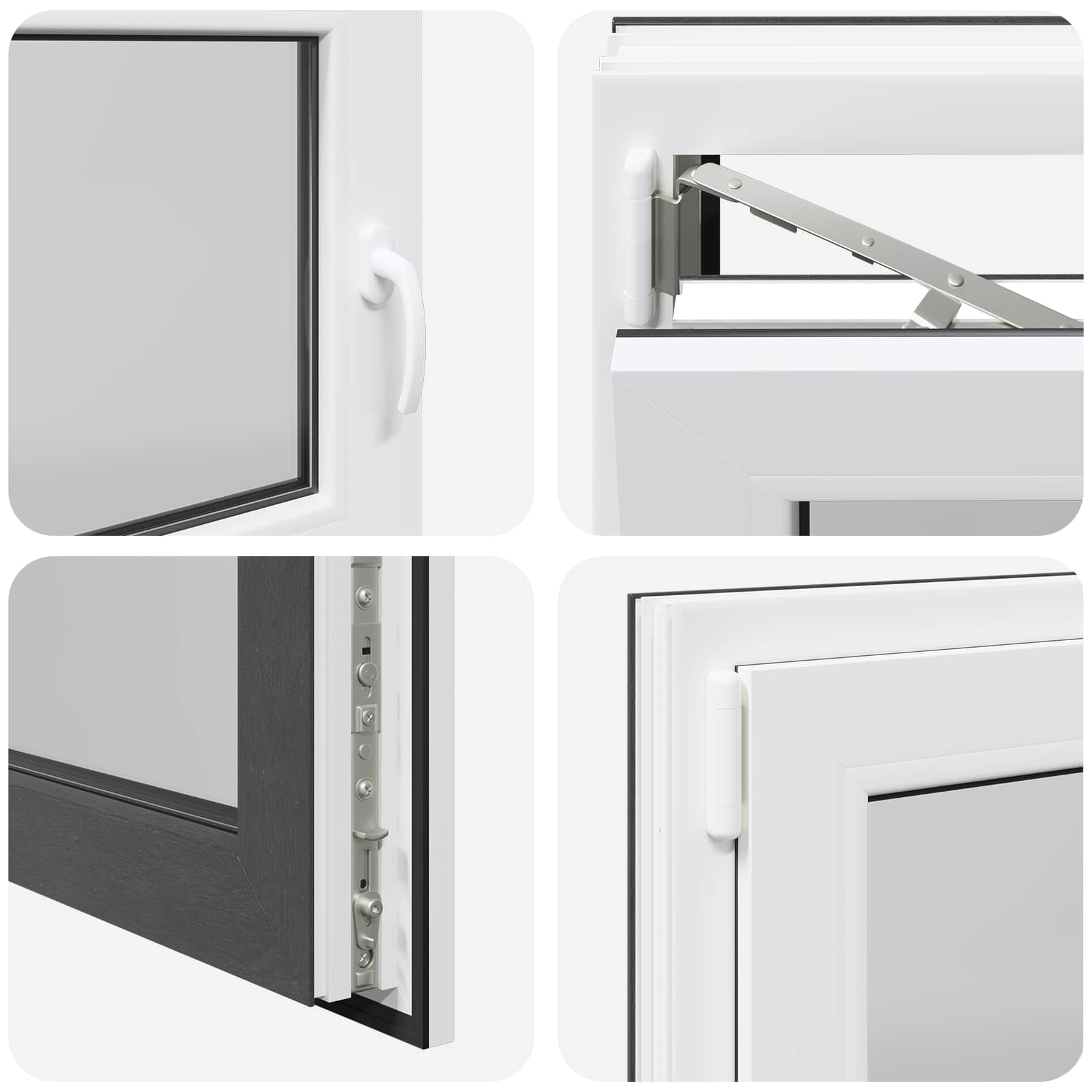 Prozor za podrum RISOR 100 x 60 cm PVC i staklo Antracit