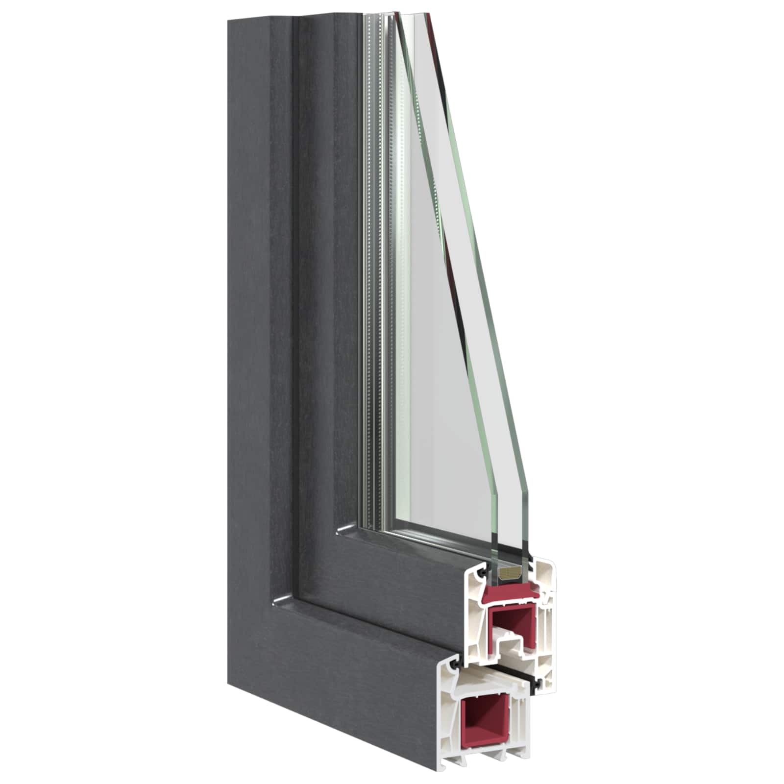 Prozor za podrum RISOR 100 x 60 cm PVC i staklo Antracit
