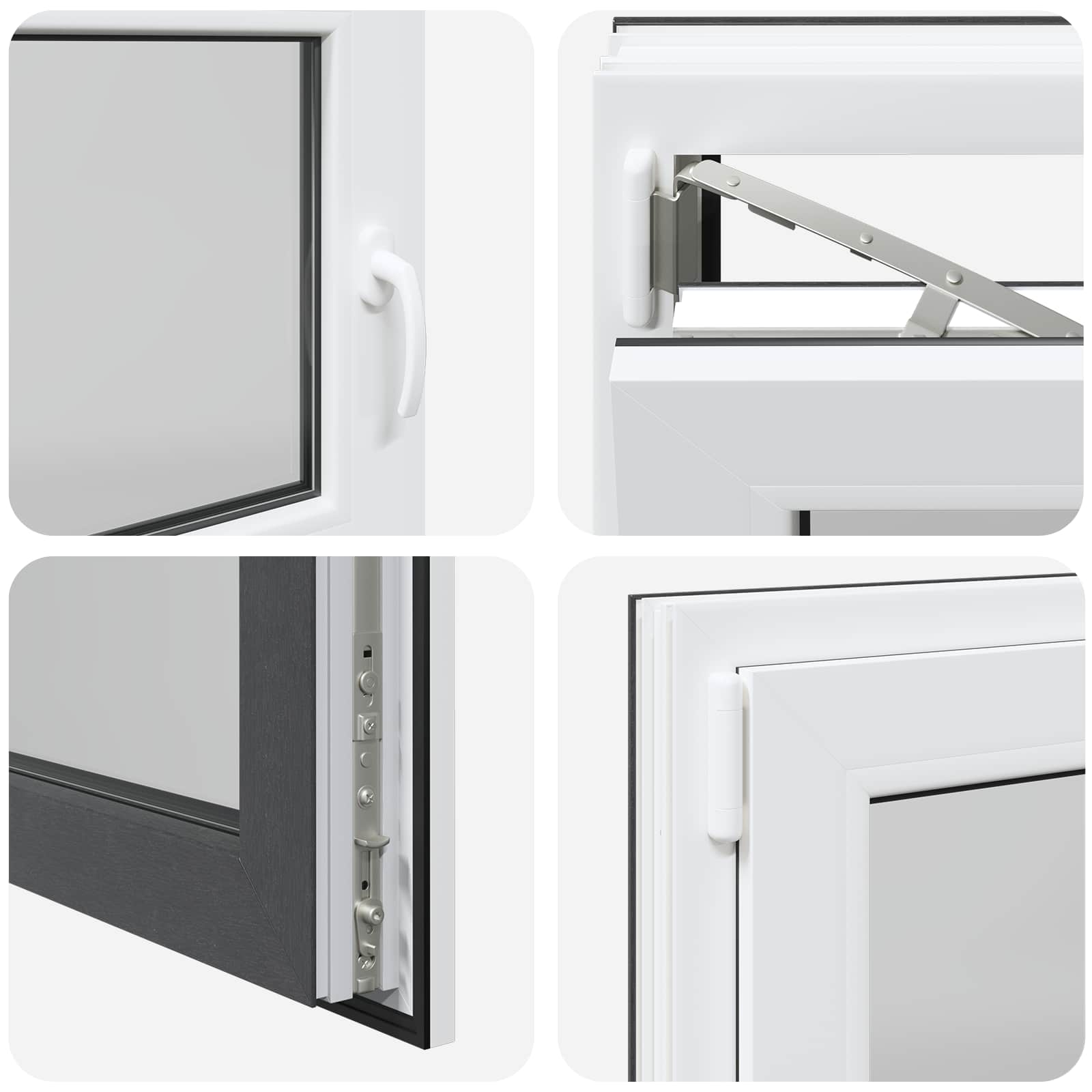 Prozor za podrum RISOR 110 x 50 cm PVC i staklo Antracit