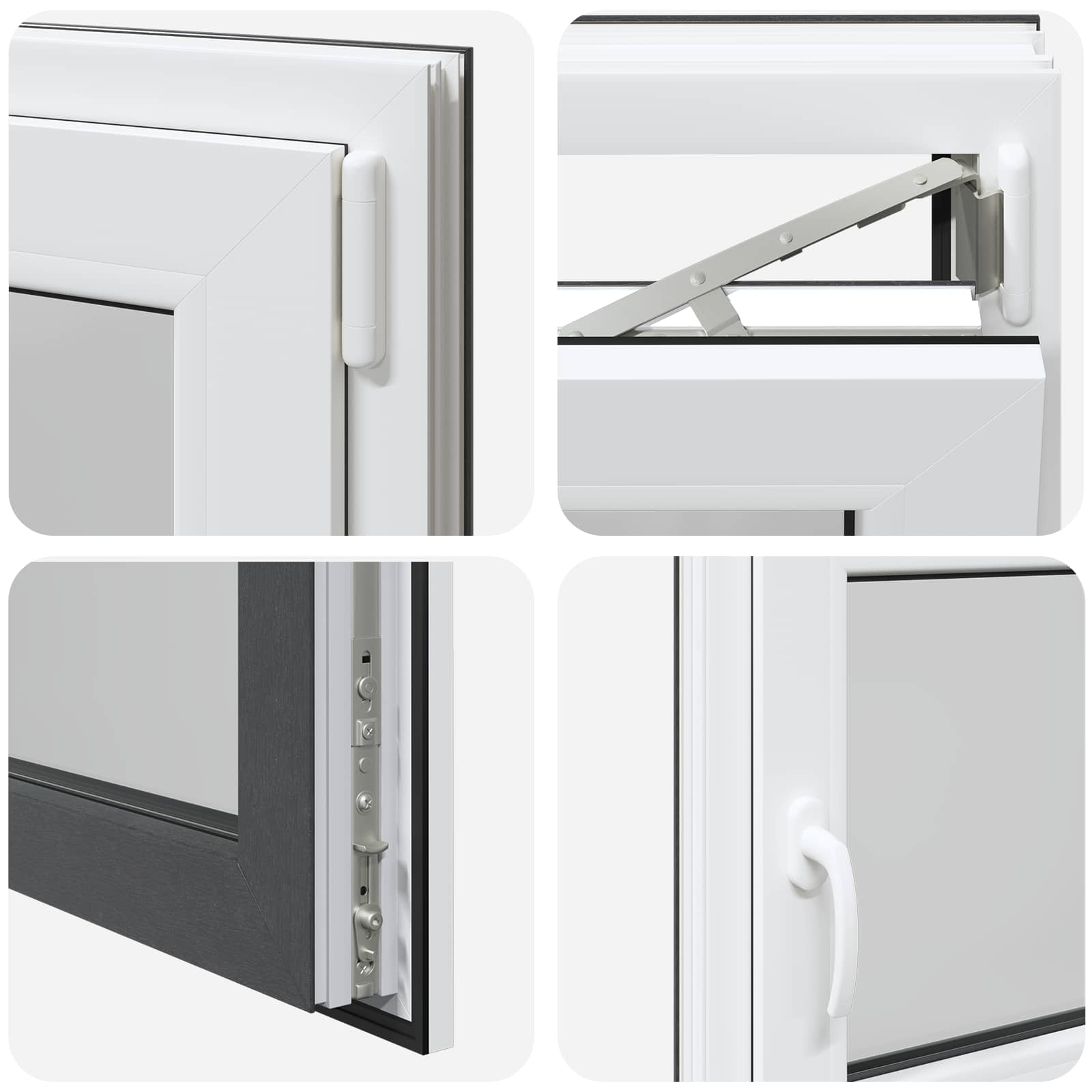 Prozor za podrum RISOR 120 x 60 cm PVC i staklo Antracit