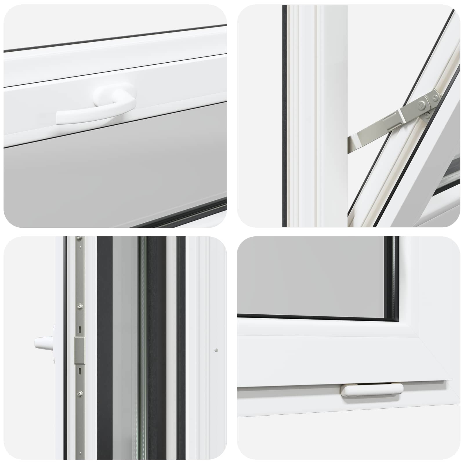 Prozor za podrum RISOR 60 x 40 cm PVC i staklo Antracit