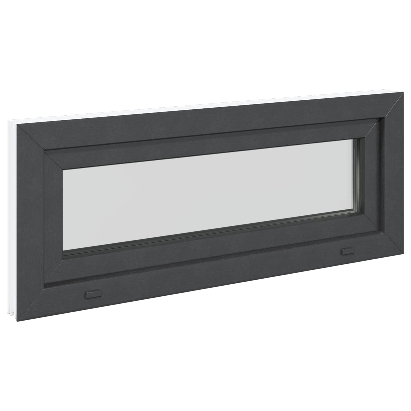 Prozor za podrum RISOR 110 x 40 cm PVC i staklo Antracit
