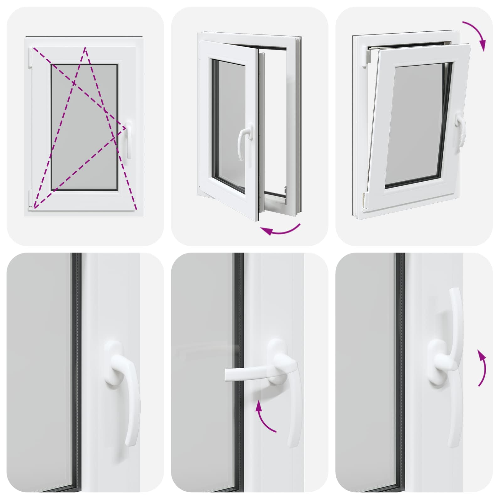 Prozor za podrum RISOR 50 x 75 cm PVC i staklo Antracit