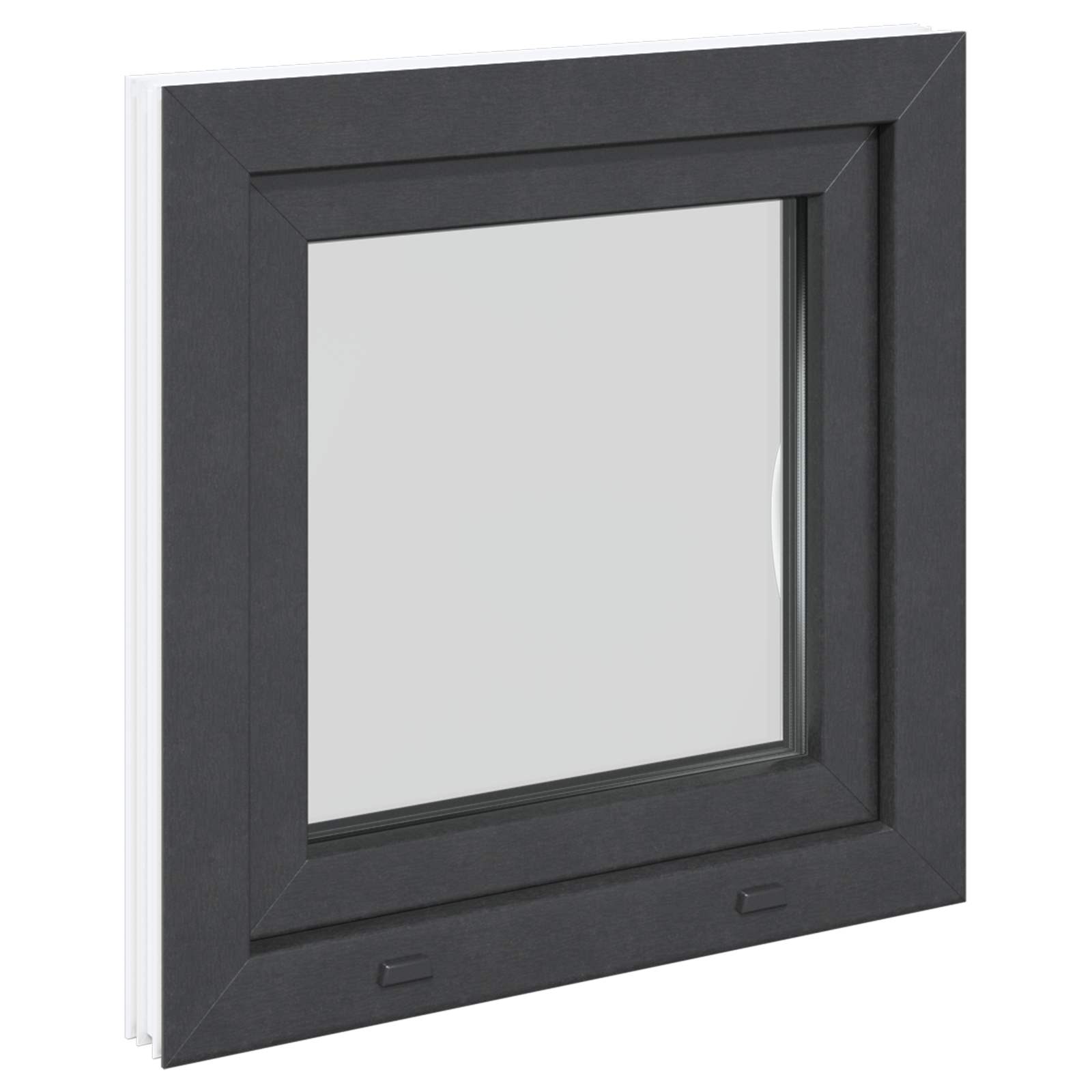 Prozor za podrum RISOR 60 x 60 cm PVC i staklo Antracit