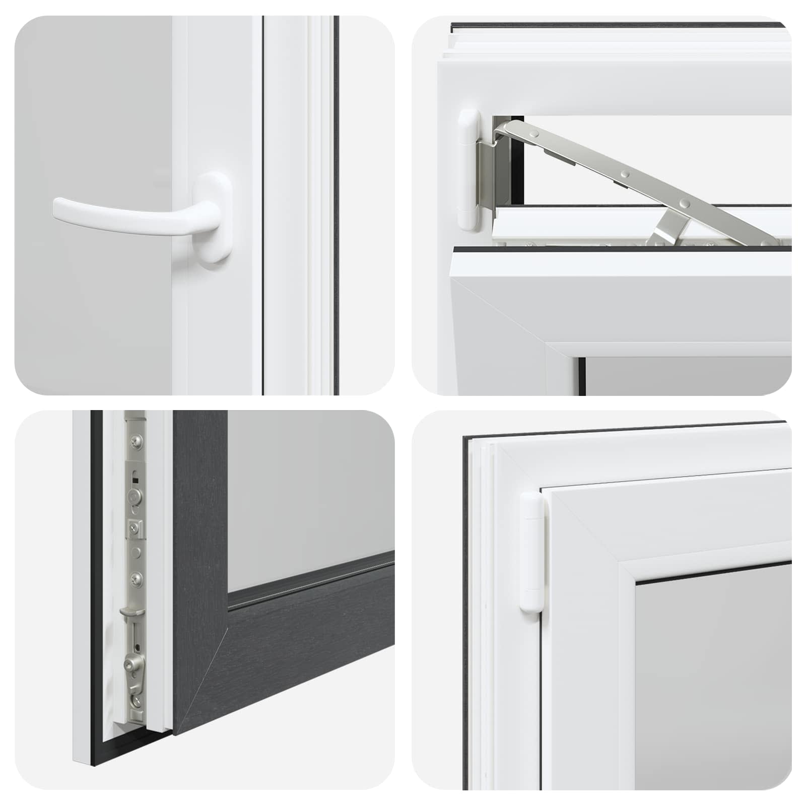 Prozor za podrum RISOR 60 x 60 cm PVC i staklo Antracit