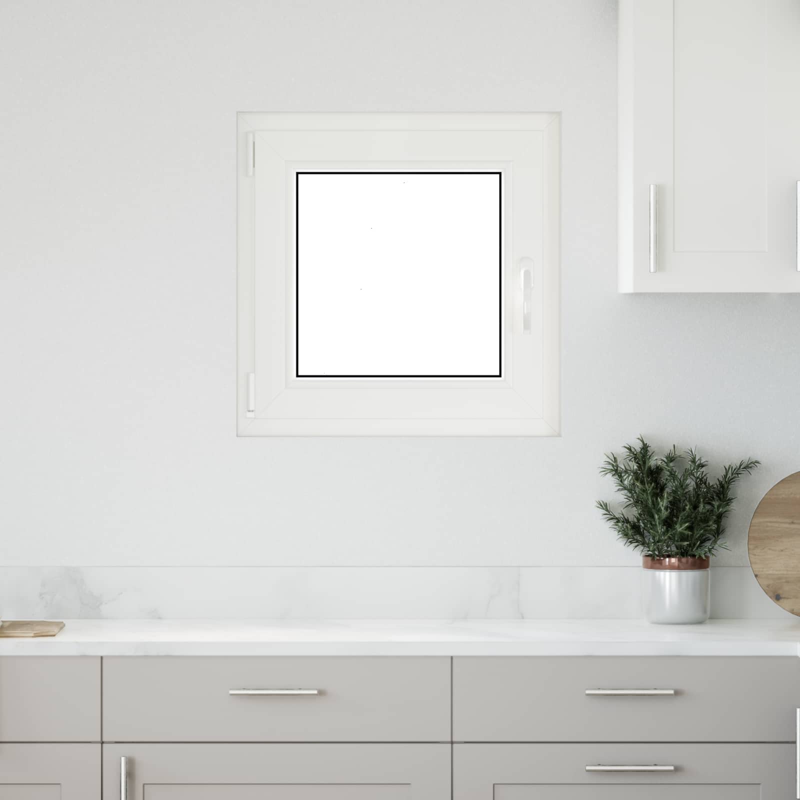 Prozor za podrum RISOR 60 x 60 cm PVC i staklo Antracit