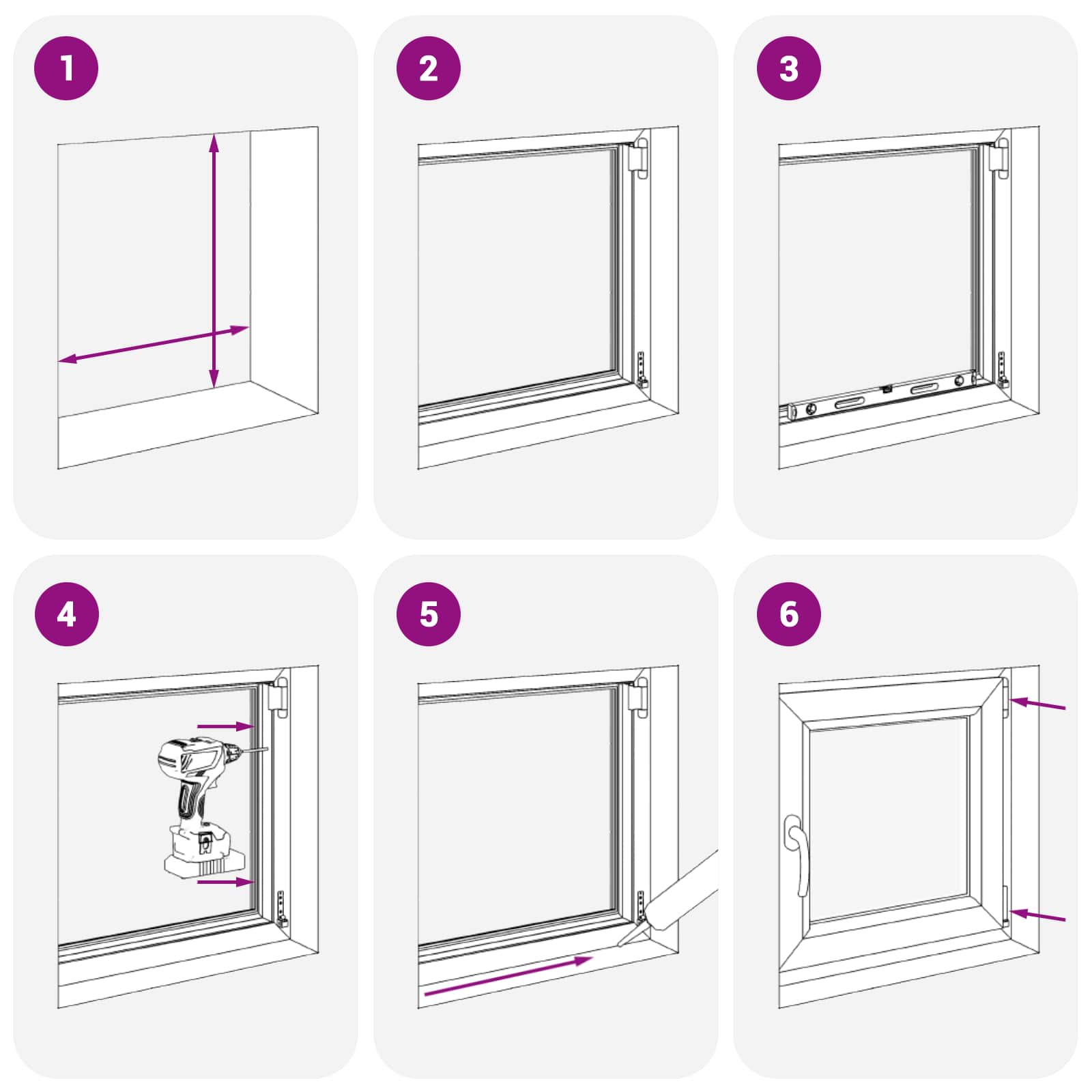 Prozor za podrum RISOR 60 x 60 cm PVC i staklo Antracit