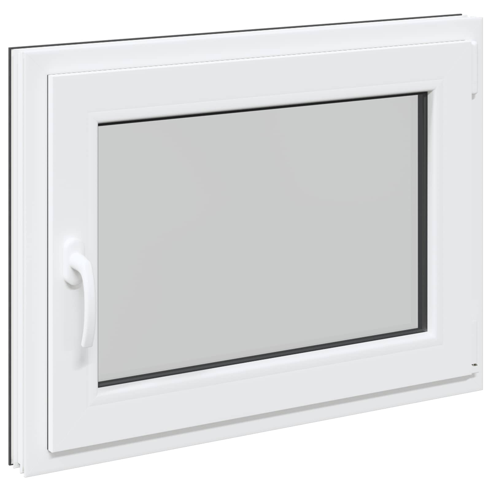 Prozor za podrum RISOR 80 x 50 cm PVC i staklo Antracit