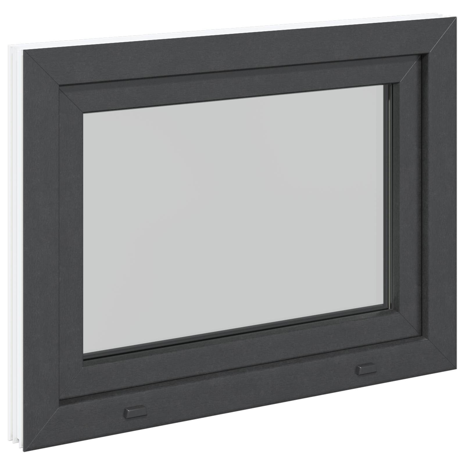 Prozor za podrum RISOR 80 x 60 cm PVC i staklo Antracit