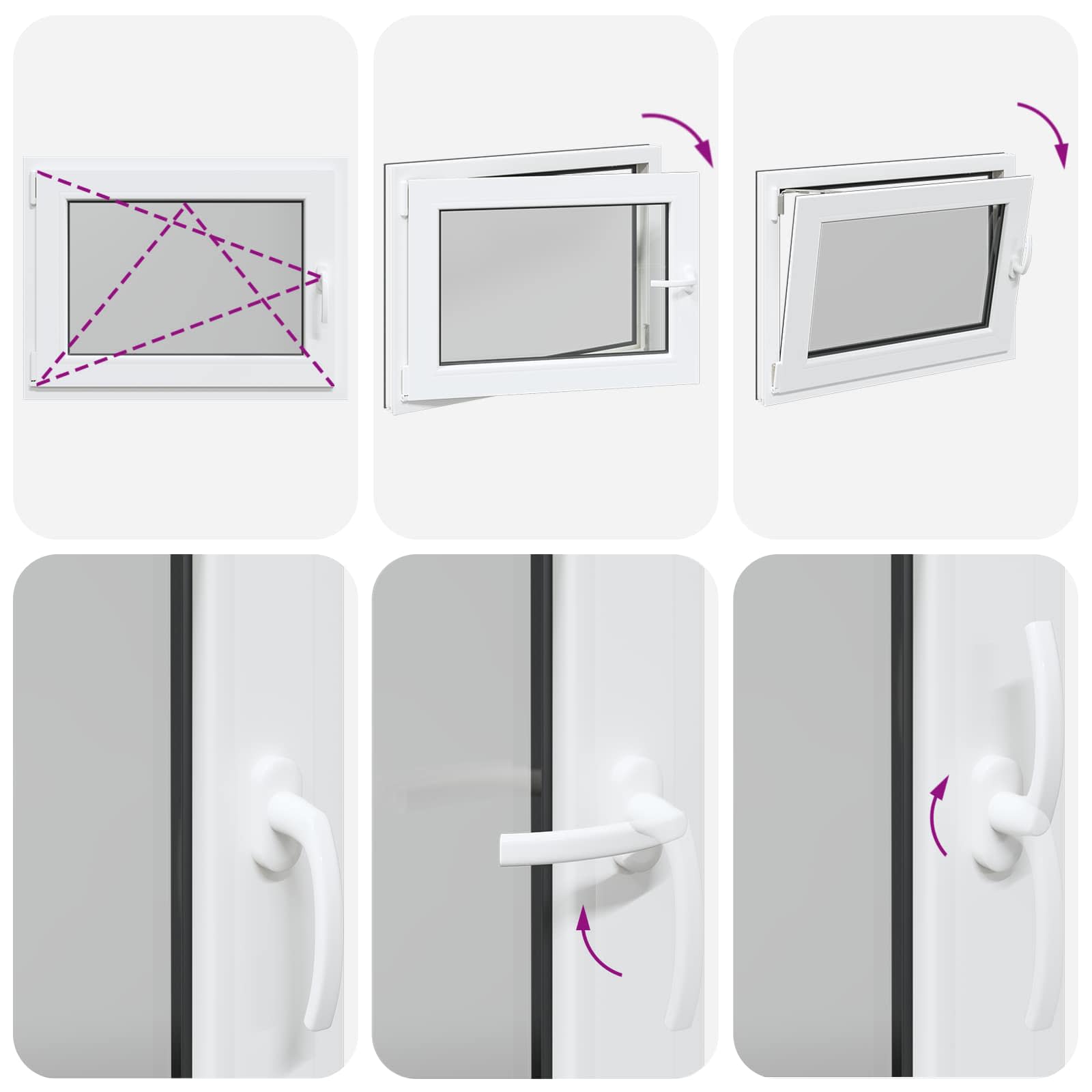 Prozor za podrum RISOR 80 x 60 cm PVC i staklo Antracit