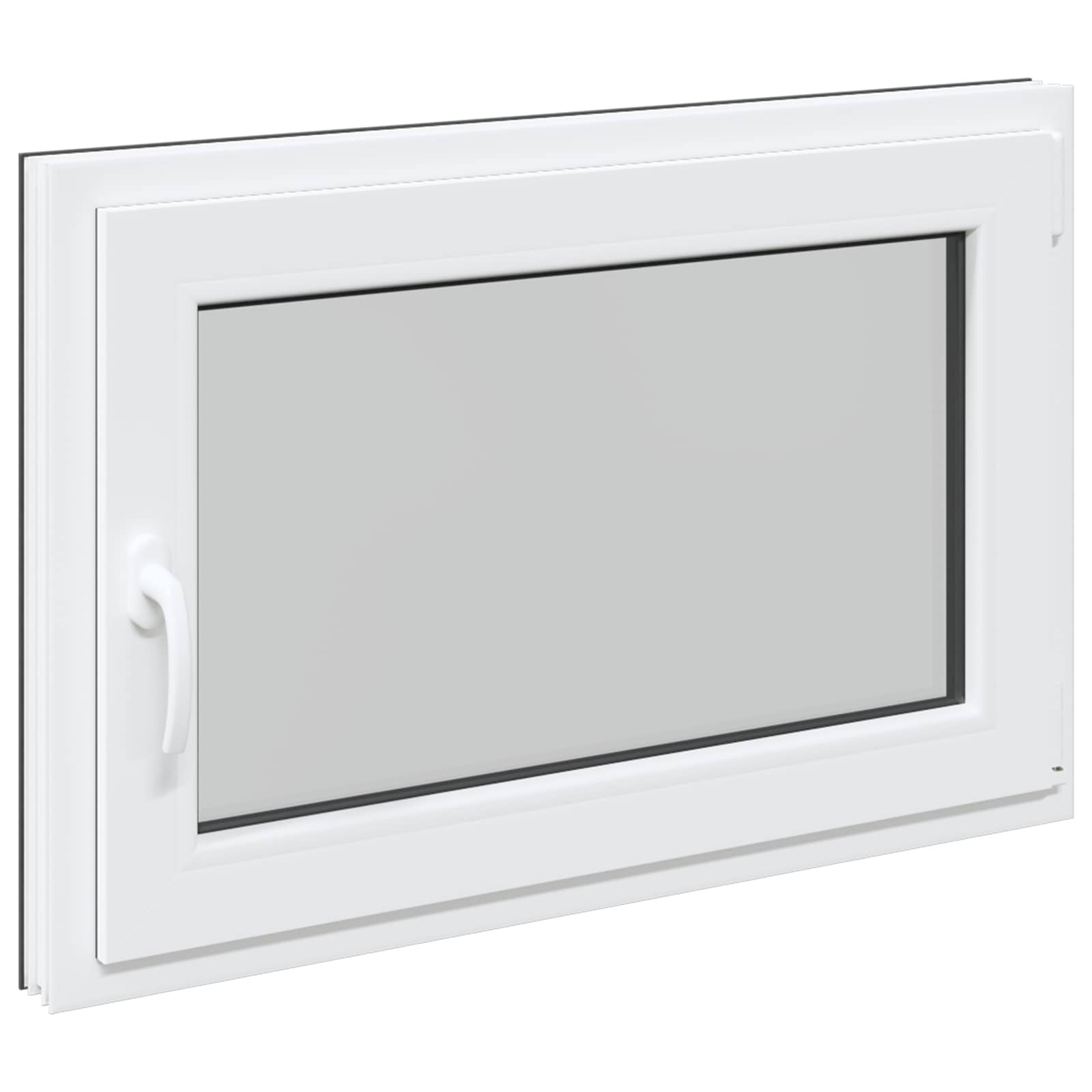Prozor za podrum RISOR 80 x 70 cm PVC i staklo Antracit