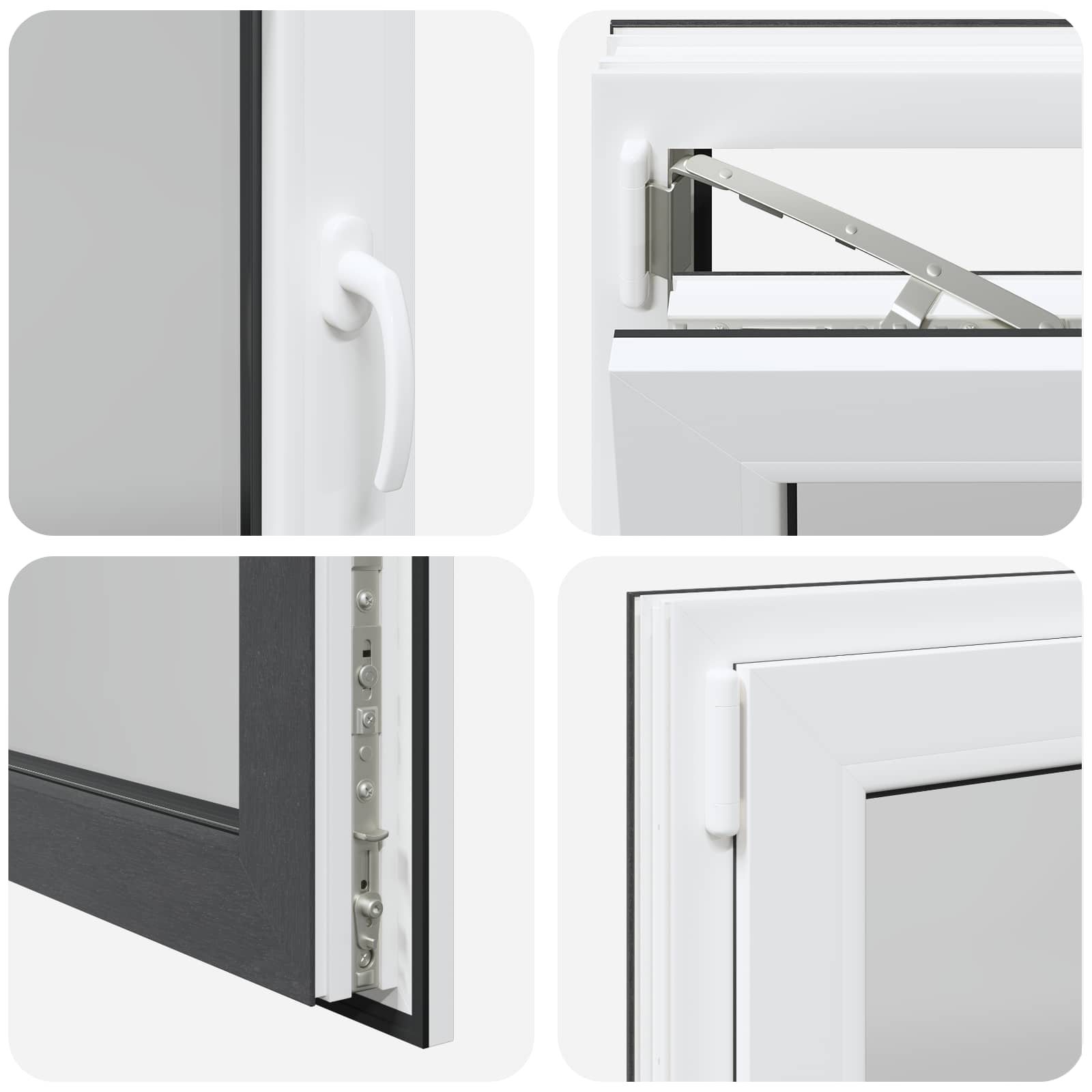 Prozor za podrum RISOR 90 x 60 cm PVC i staklo Antracit