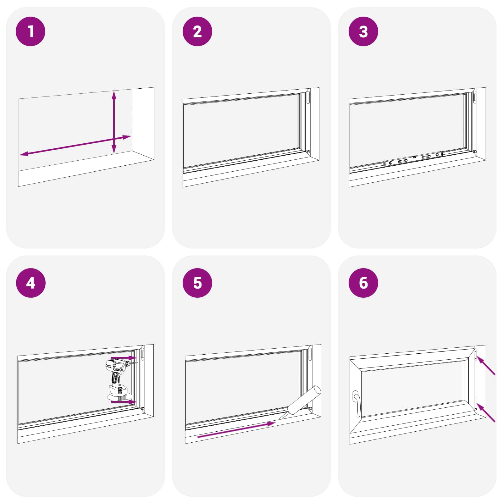 Prozor za podrum RISOR 100 x 60 cm PVC i staklo Antracit