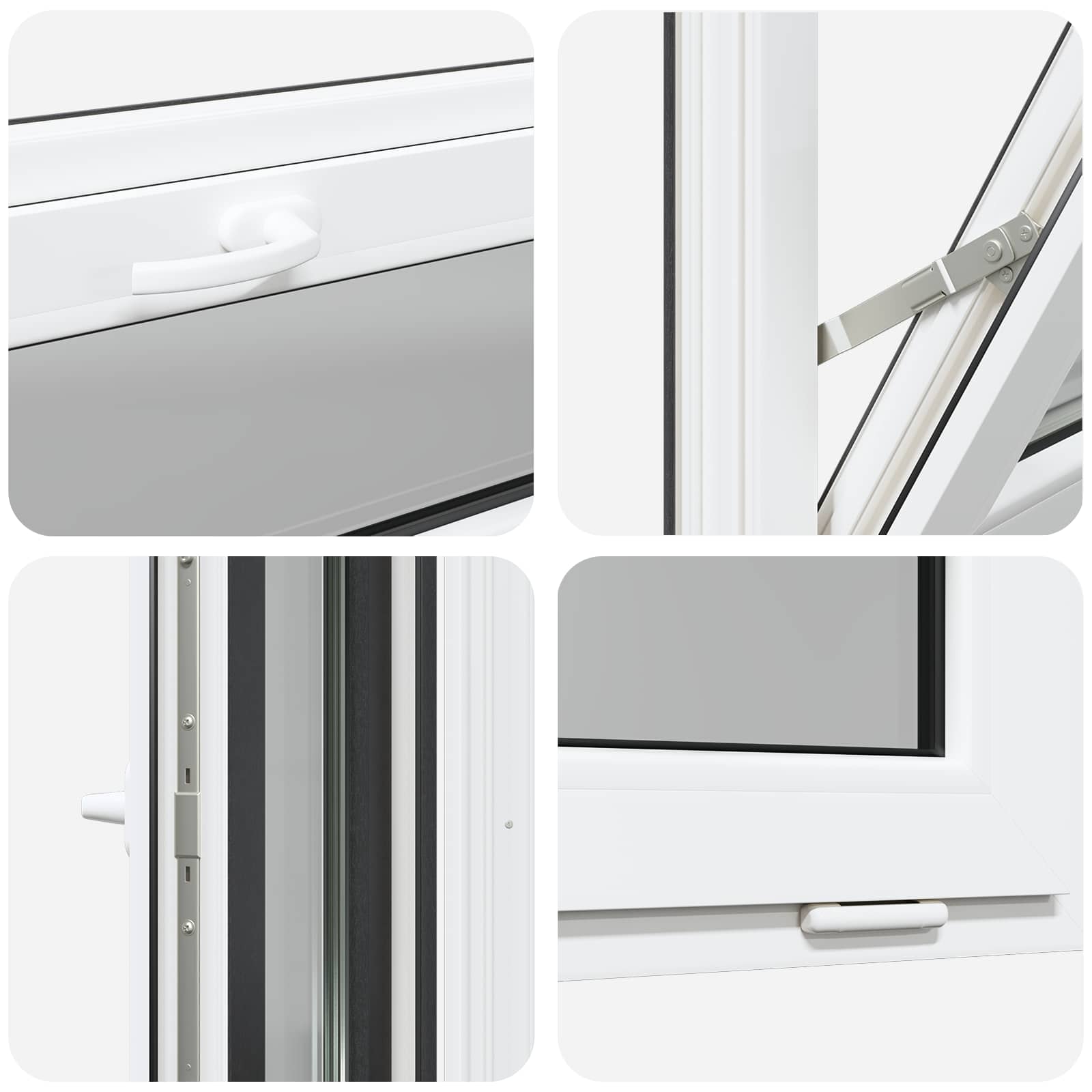 Prozor za podrum RISOR 90 x 40 cm PVC i staklo Antracit