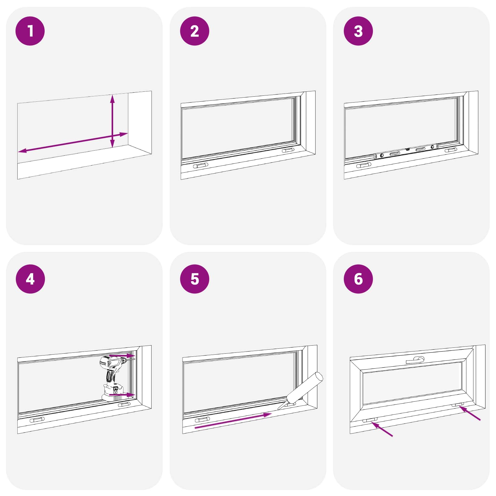 Prozor za podrum RISOR 90 x 40 cm PVC i staklo Antracit