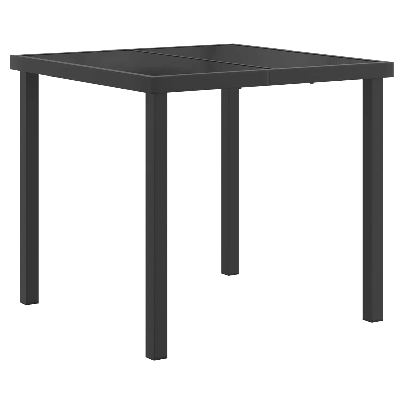 Vrtni set za objed 5 pcs Crna i antracit 80 x 80 x 73 cm