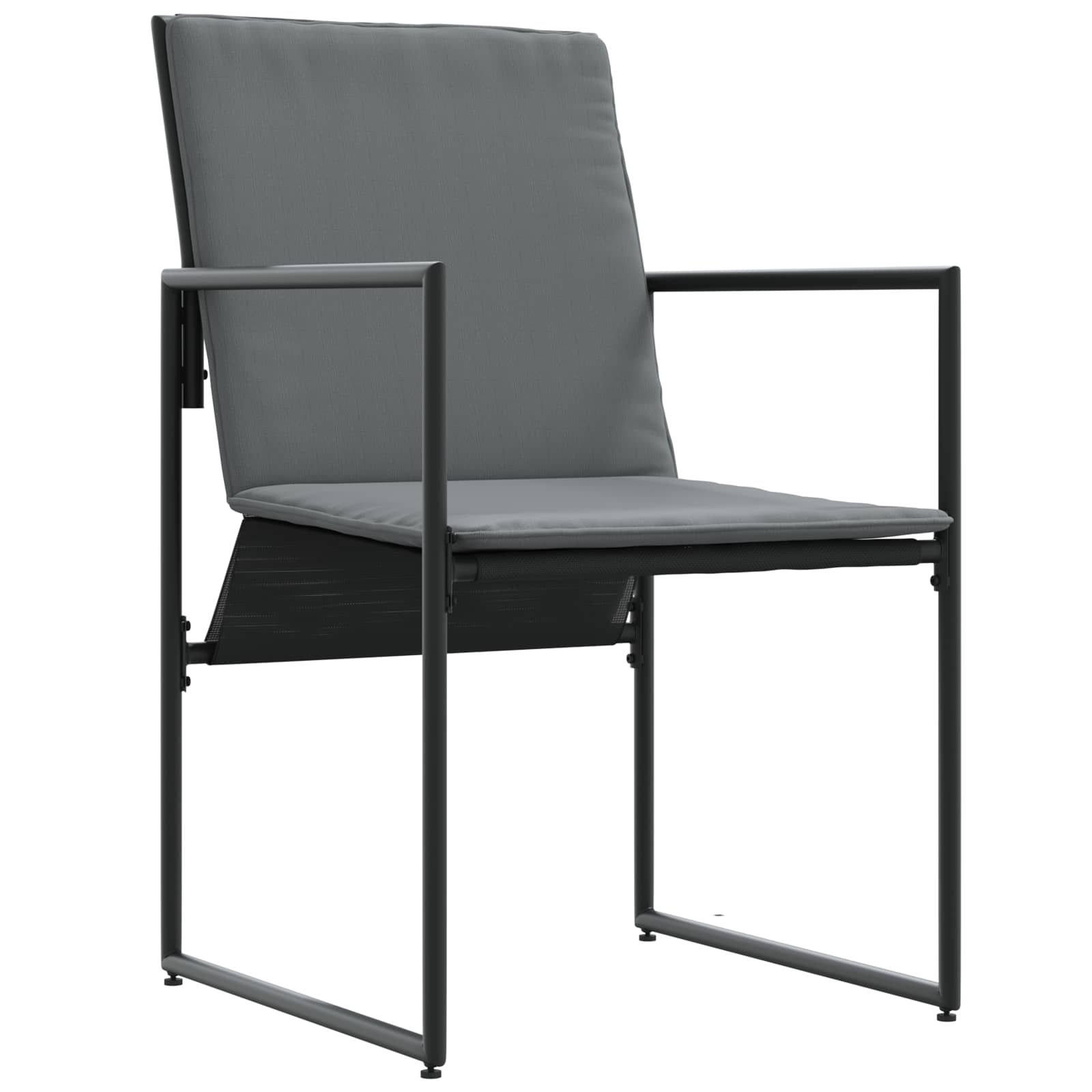 Vrtni set za objed 9 pcs Crna i antracit 160 x 80 x 73 cm