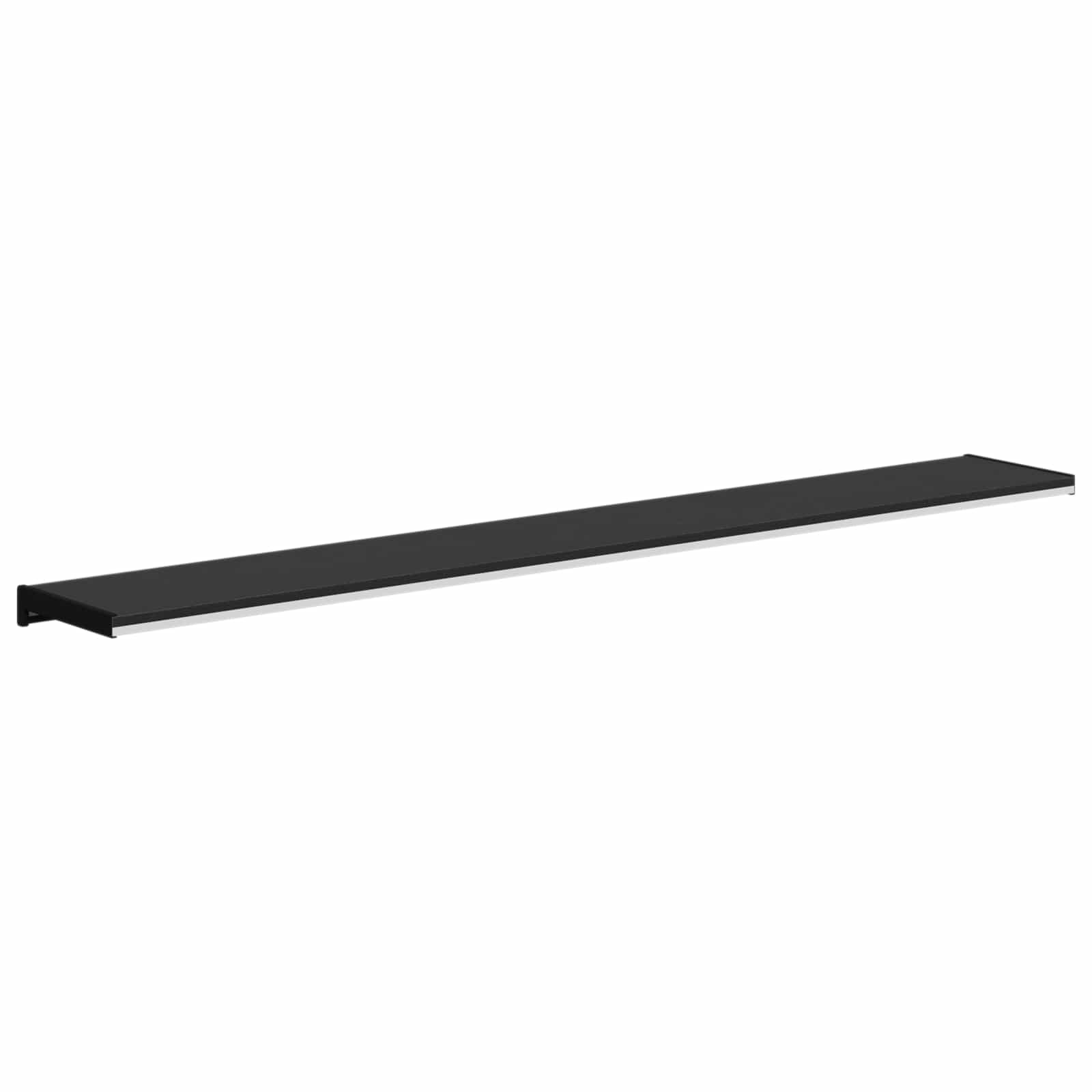 Prozorska klupčica Crna s drvenom teksturom 160 x 20 x 4,5 cm
