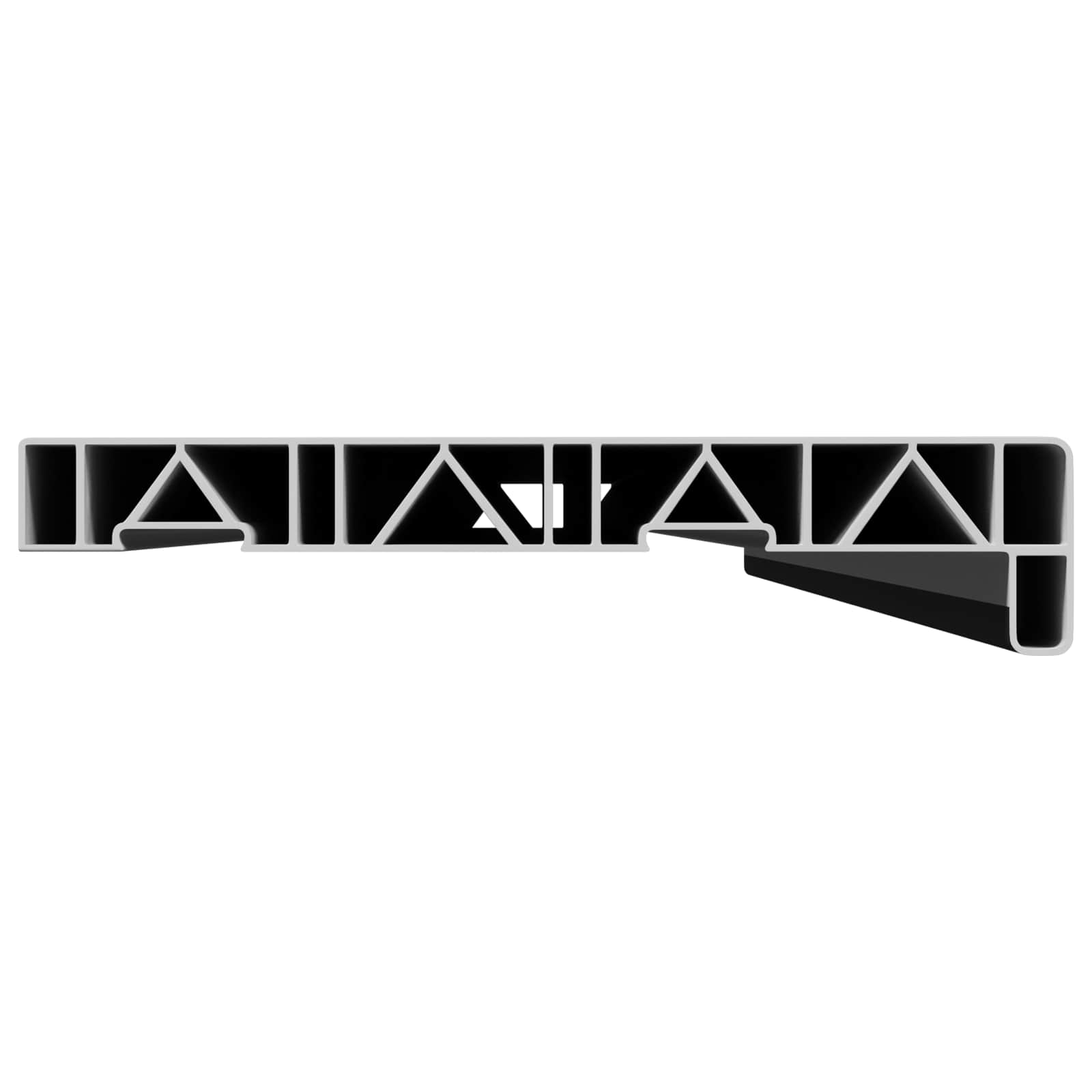 Prozorska klupčica Crna s drvenom teksturom 160 x 20 x 4,5 cm